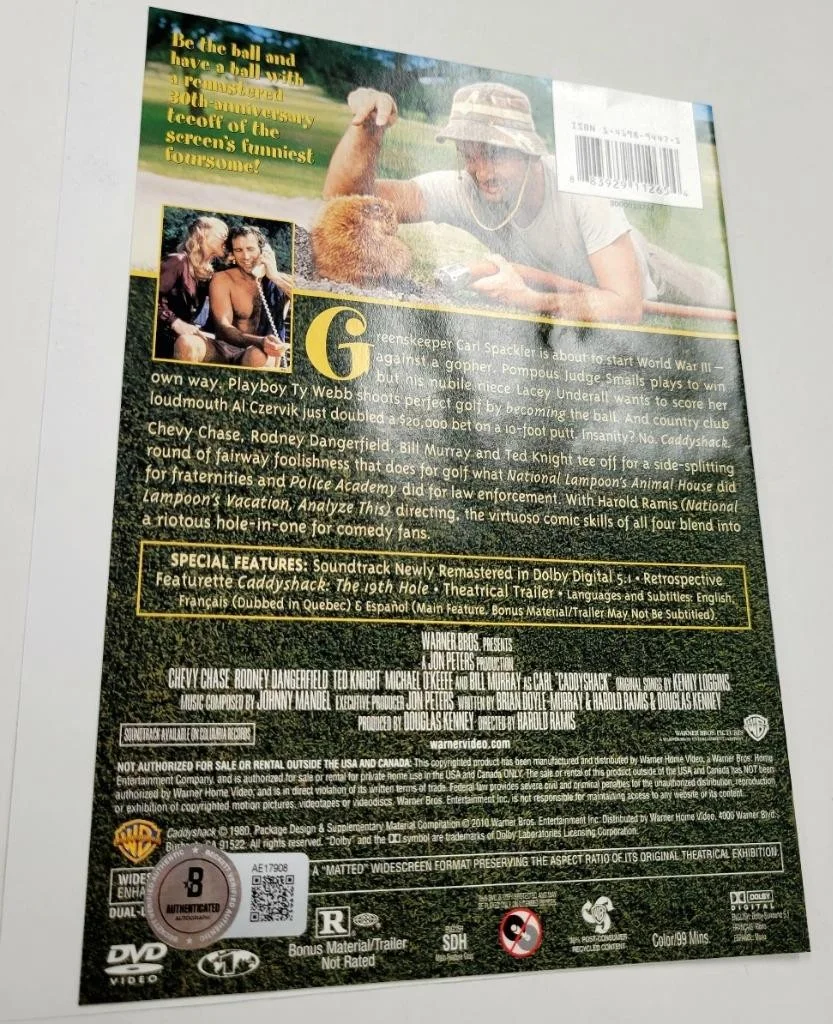 Bill Murray — Bill Murray signed Caddyshack DVD Cover autograph ~ Beckett BAS, image 5