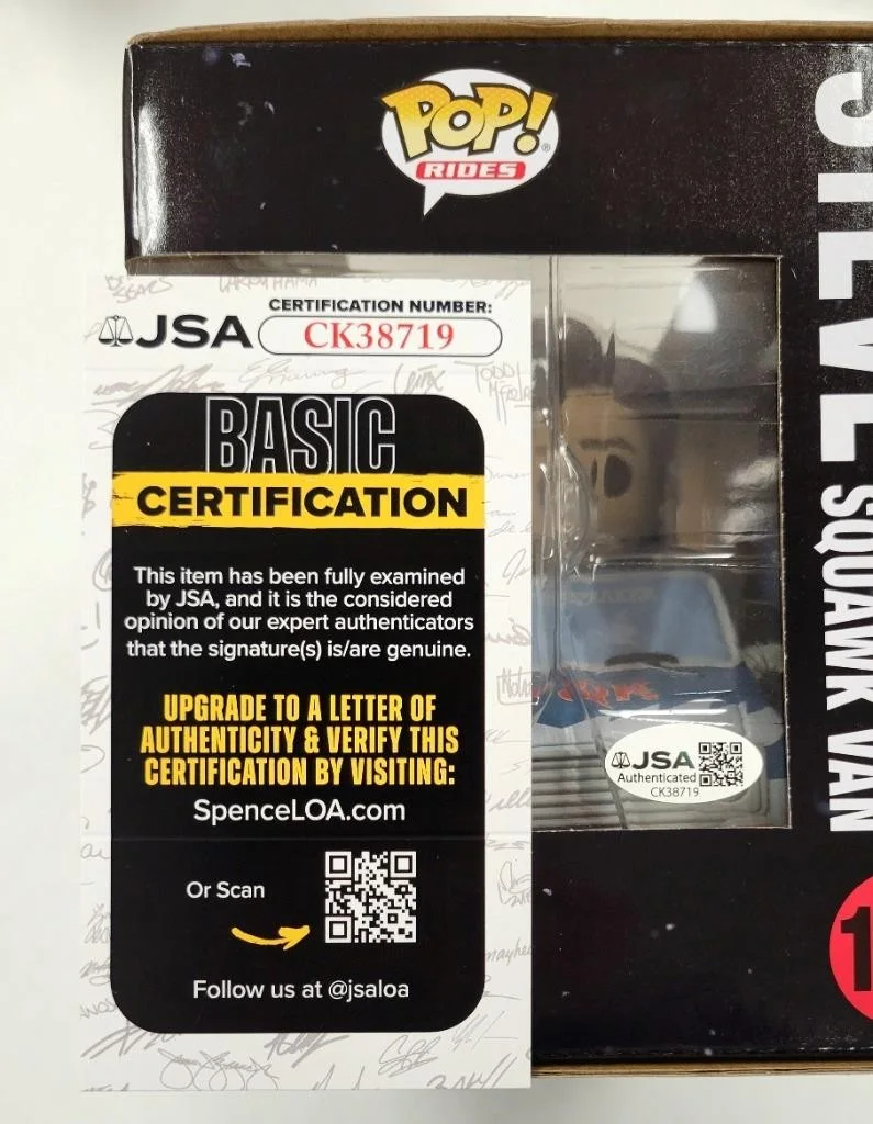 Ross Duffer, Matt Duffer — Ross & Matt Duffer Brothers signed Steve Squawk Van Funko Pop 138 figure JSA COA, изображение 5
