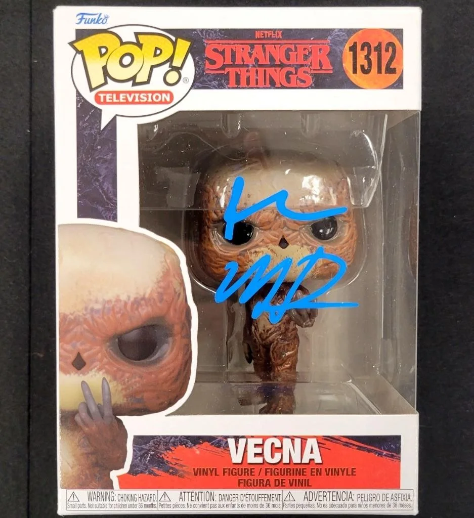 Ross Duffer, Matt Duffer — Ross & Matt Duffer Brothers signed Vecna Funko Pop Stranger Things 2 Beckett BAS