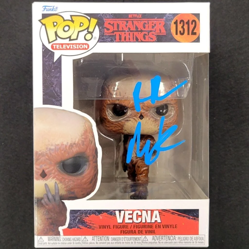 Ross Duffer, Matt Duffer — Ross & Matt Duffer Brothers signed Vecna Funko Pop Stranger Things 1 Beckett BAS