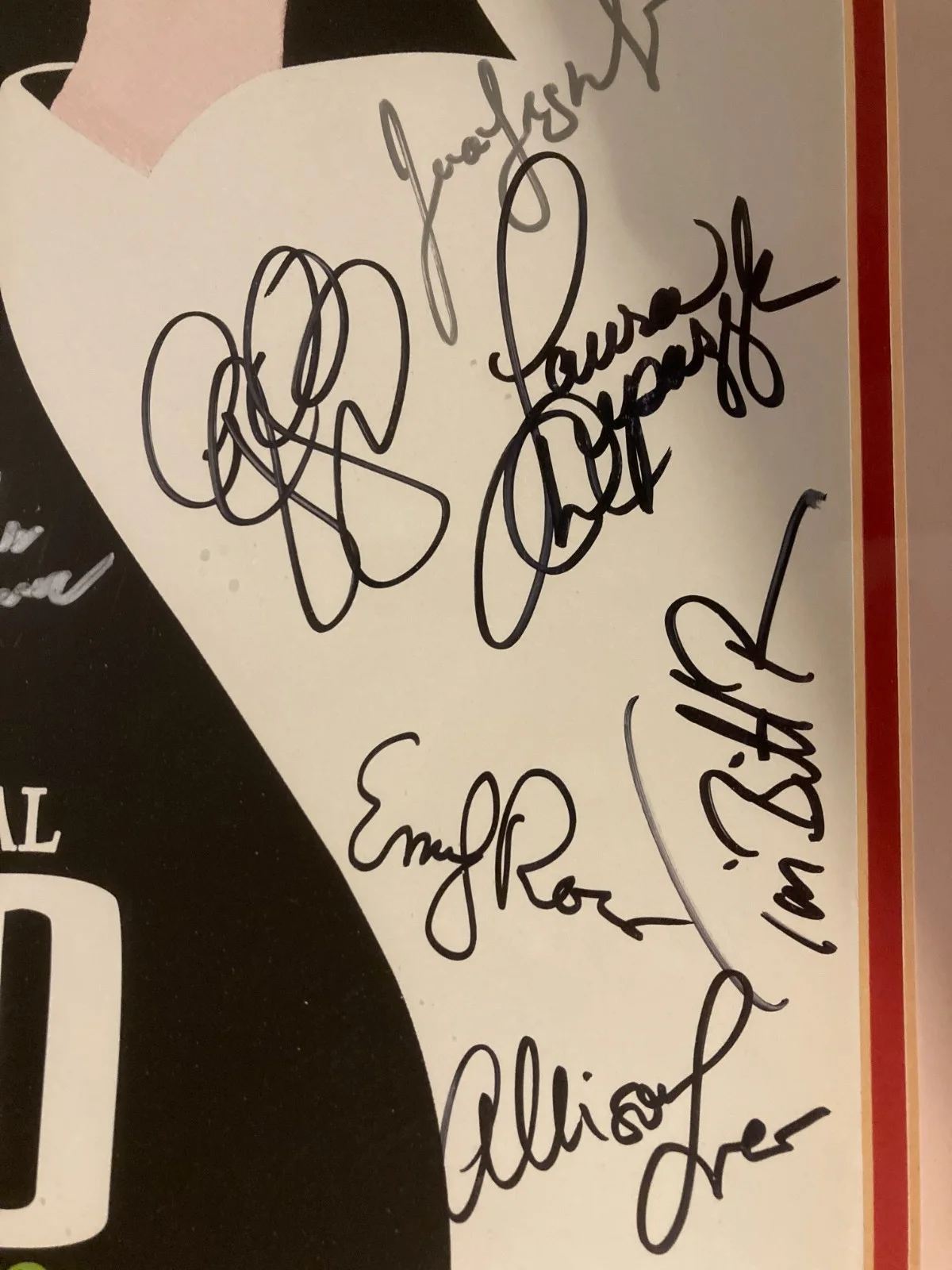 Cast — WICKED Broadway Cast Signed Poster 2007 -08 Pantages Theater, in 23 x 29" Frame, изображение 5
