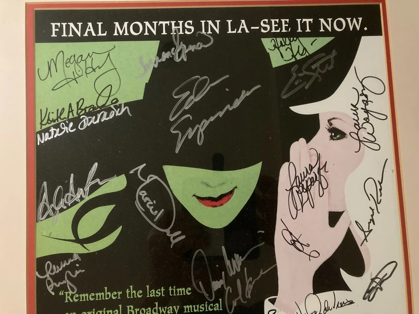 Cast — WICKED Broadway Cast Signed Poster 2008 Pantages Theater, in 23 x 29 inch Frame, image 4