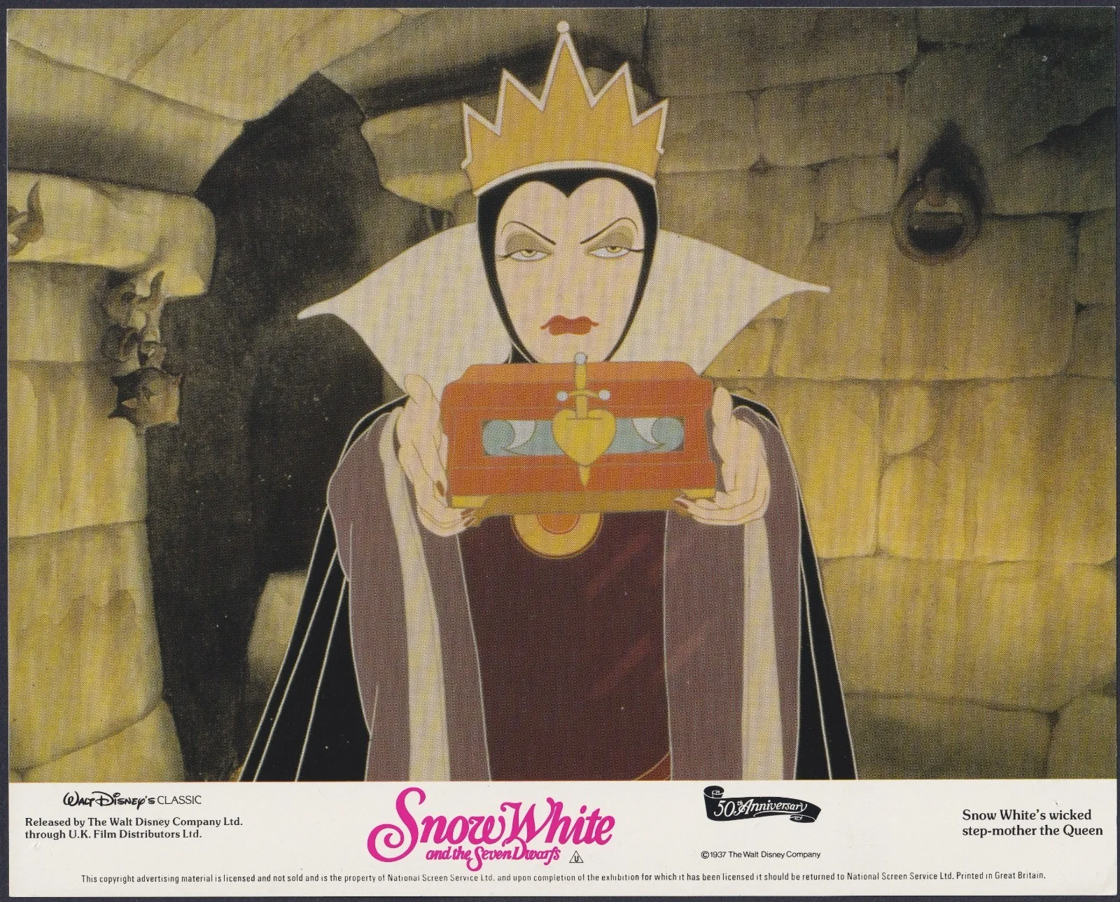 Snow White and the Seven Dwarfs 8x ORIGINAL UK FOH Lobby Cards Walt Disney RR, изображение 2