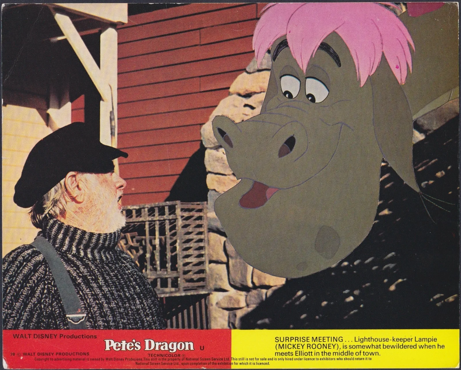 Pete's Dragon 6x ORIGINAL UK FOH Lobby Cards + 2x Stills Walt Disney 1977, изображение 3