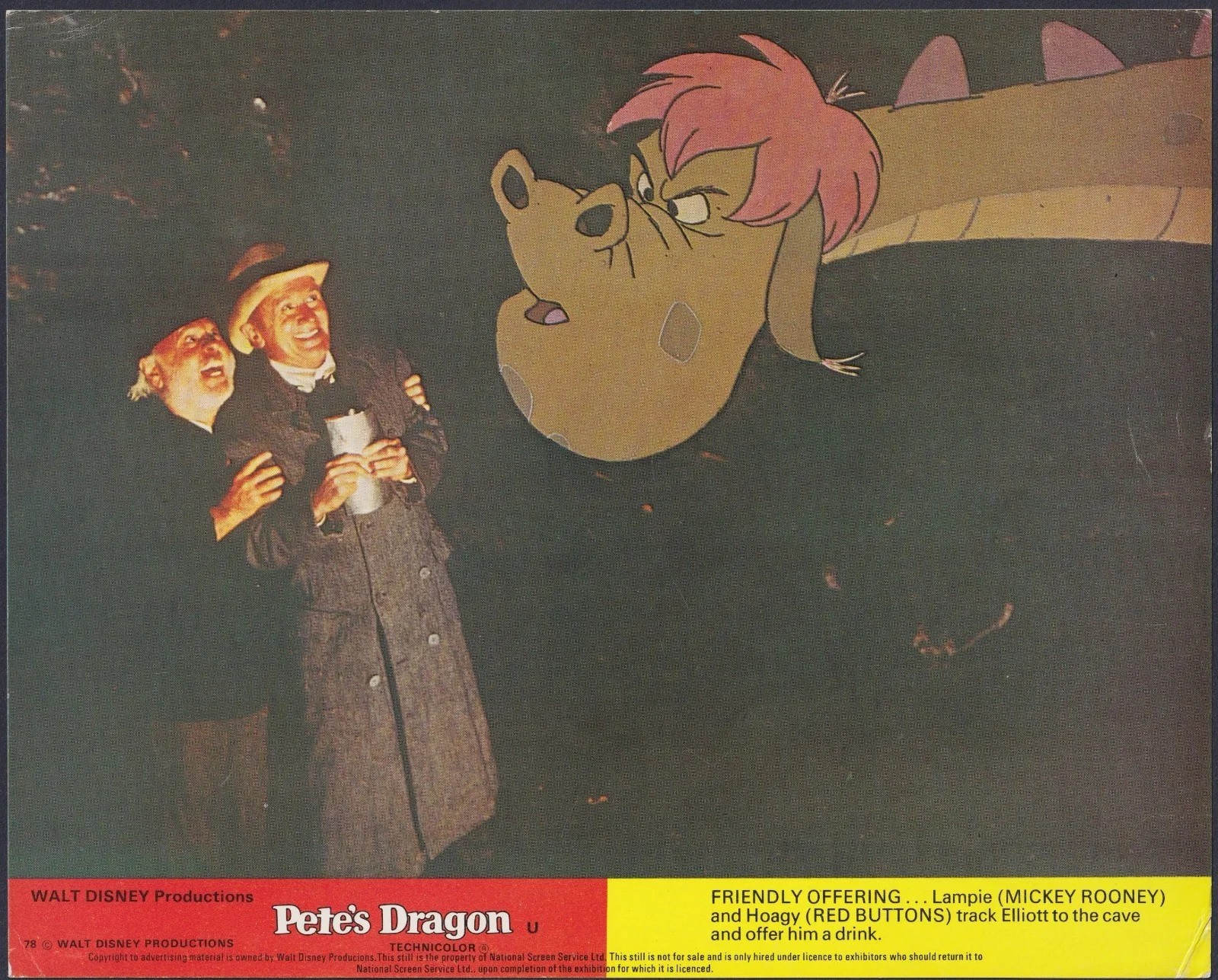 Pete's Dragon 6x ORIGINAL UK FOH Lobby Cards + 2x Stills Walt Disney 1977, изображение 4
