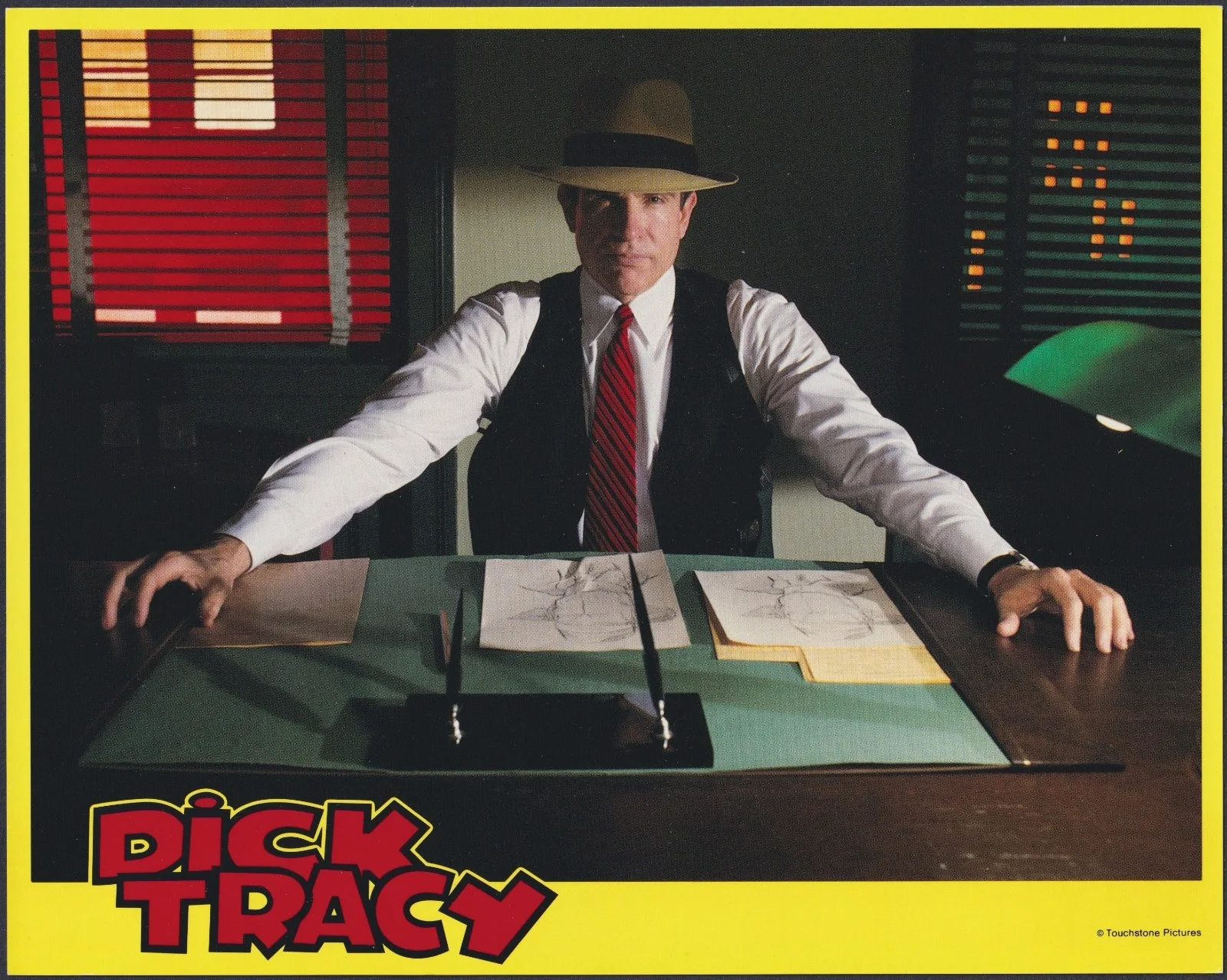 Dick Tracy 8x ORIGINAL UK FOH Lobby Cards Walt Disney Warren Beatty 1990, изображение 2