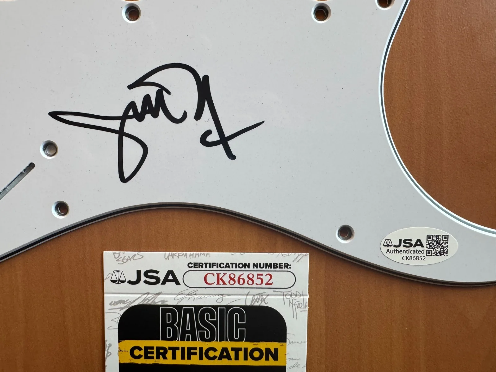 Jerry Harrison Taking Heads Signed Autographed Pickguard Pick Guard JSA COA, image 2