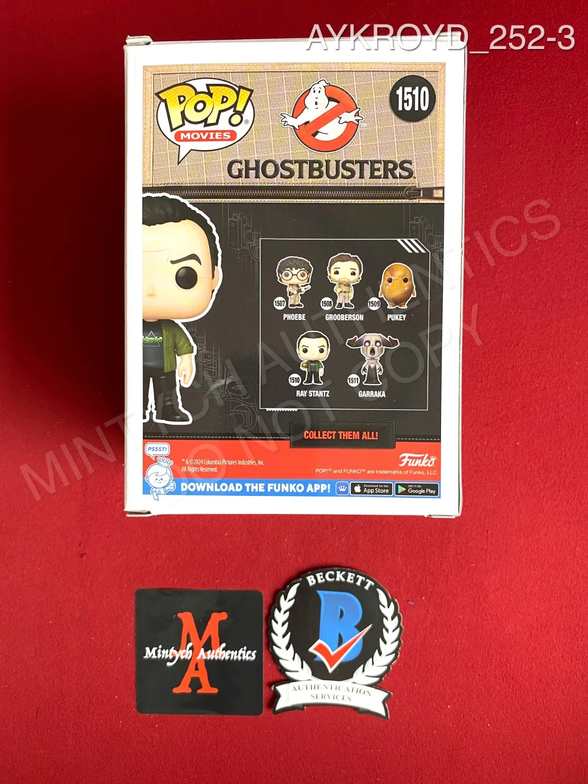 Dan Aykroyd — Dan Aykroyd signed Ghostbusters Ray Stantz Funko Pop #1510 Beckett COA, image 3