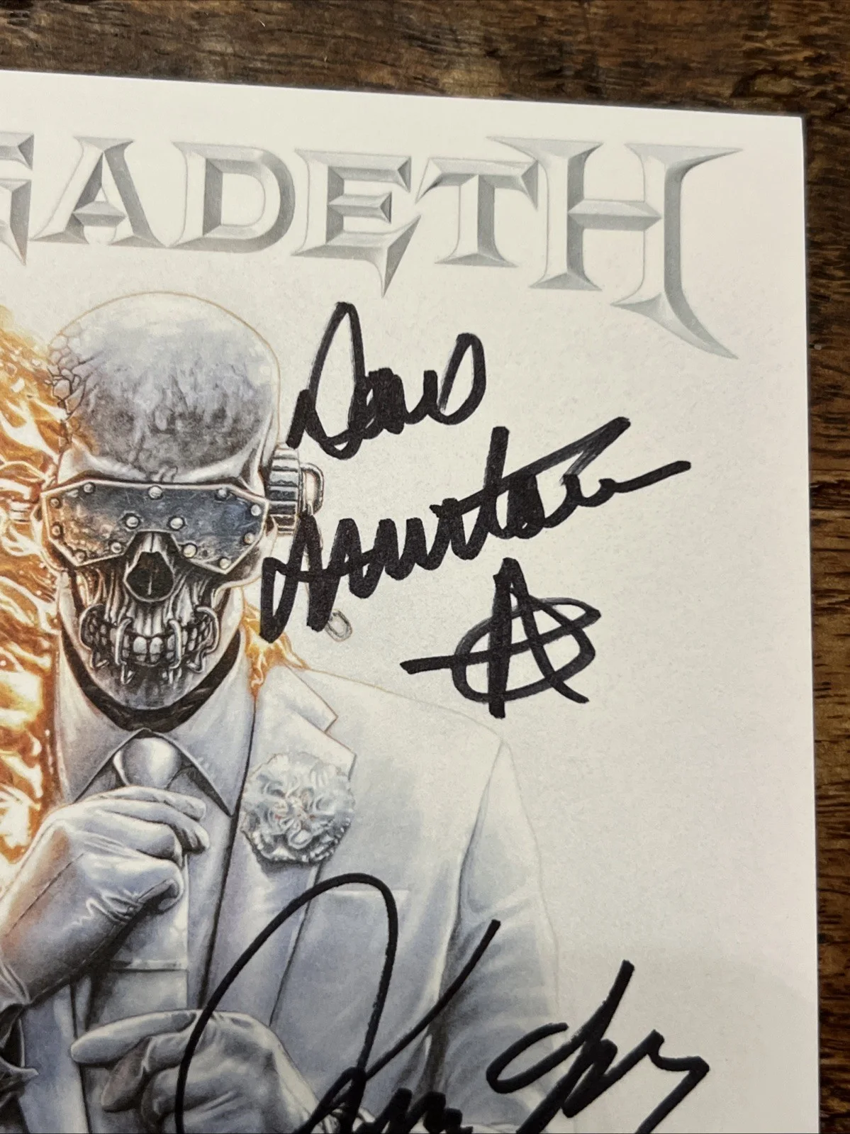 Dave Mustaine Signed Megadeth CD Insert JSA Coa Dirk Verbeuren LoMonzeo Auto, image 2