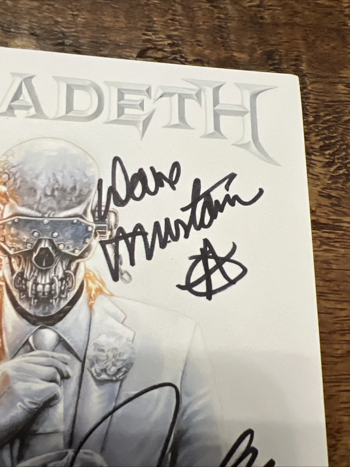 Dave Mustaine Signed Megadeth CD Insert JSA Coa Dirk Verbeuren LoMonzeo Auto, image 2