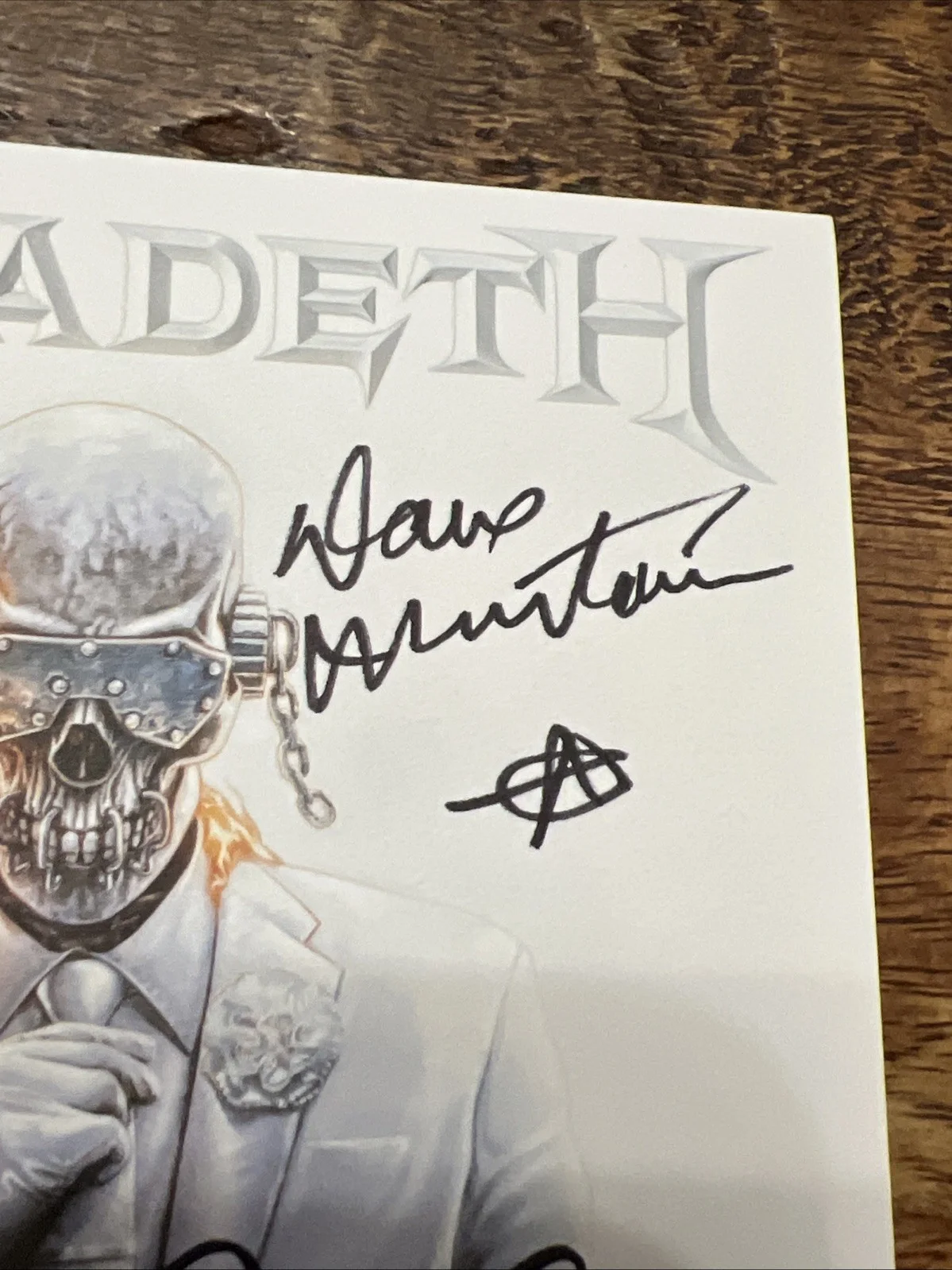 Dave Mustaine Signed Megadeth CD Insert JSA Coa Dirk Verbeuren LoMonzeo Auto, image 2