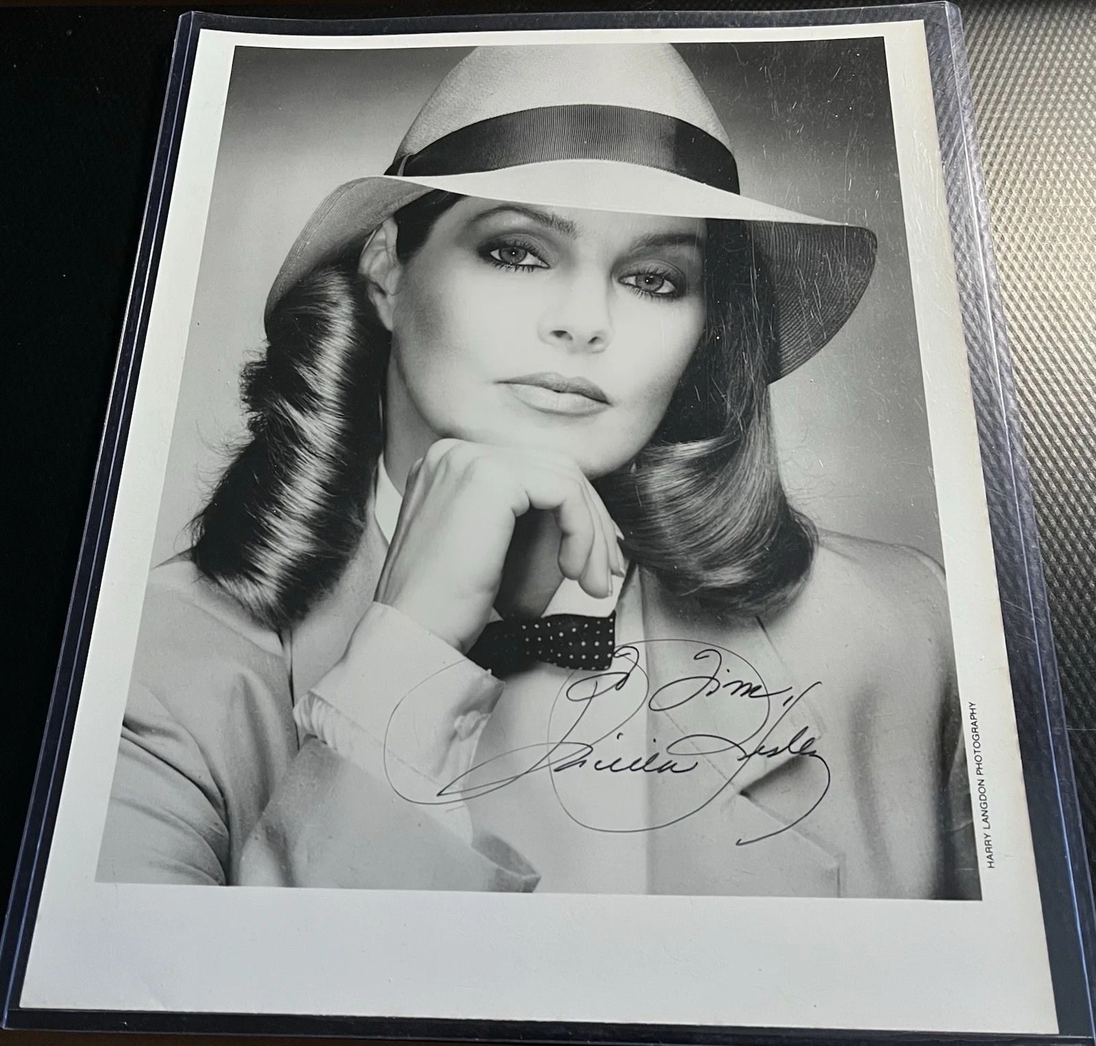 Priscilla Presley Signed 8x10 Black & White Photograph w/ Top Loader & COA, image 3