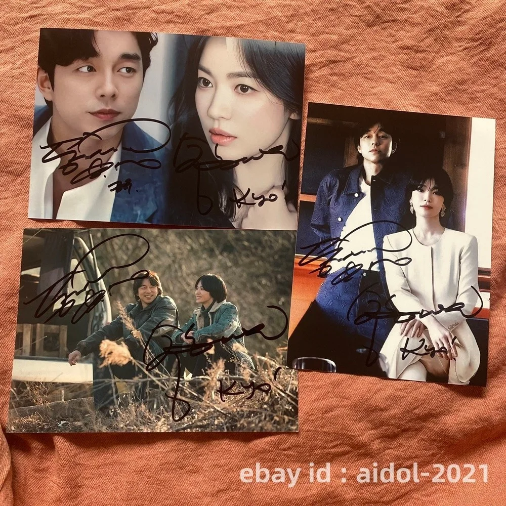 Tantara Gong Yoo Song Hye Kyo Autographed Signed Photo K-POP 5*7 2026, изображение 2