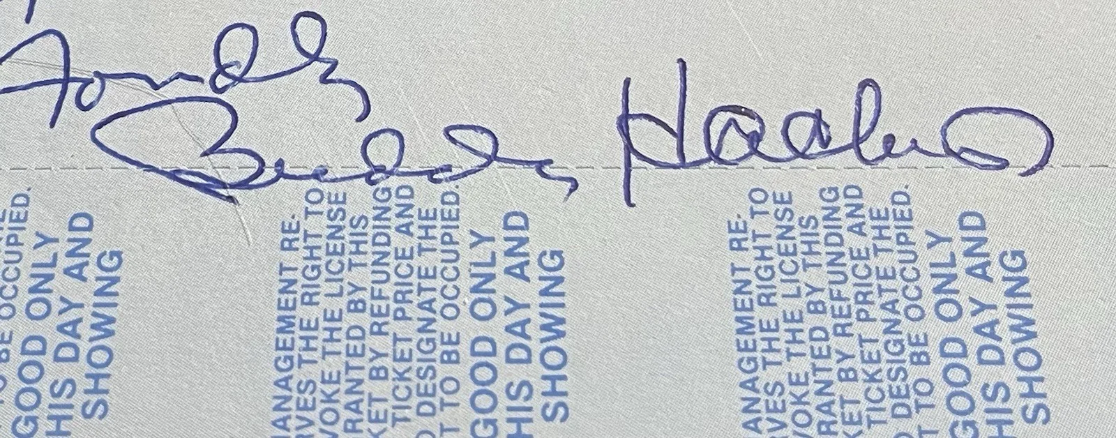 Buddy Hackett — Buddy Hackett Legendary Actor Signed Ticket Stub w/ Top Loader & COA, image 5