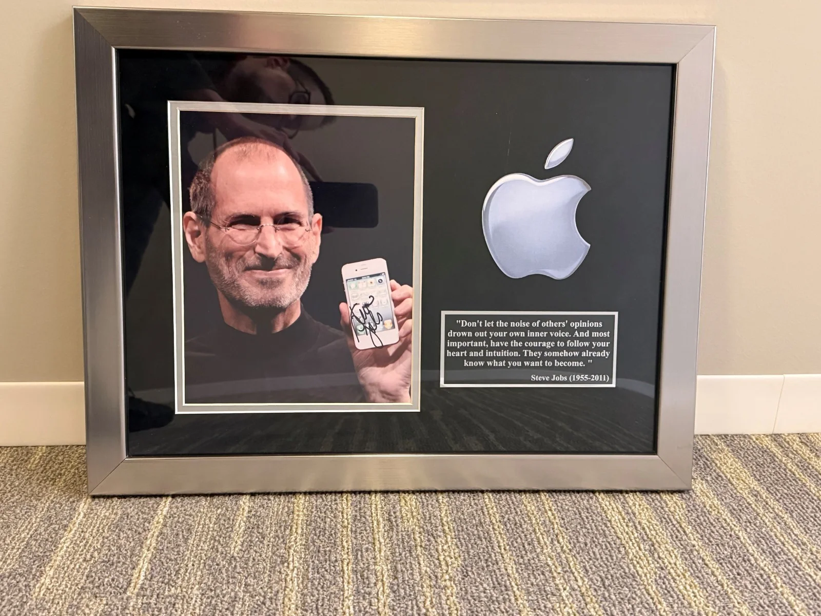 Steve Jobs Signed Picture and Frame, image 3