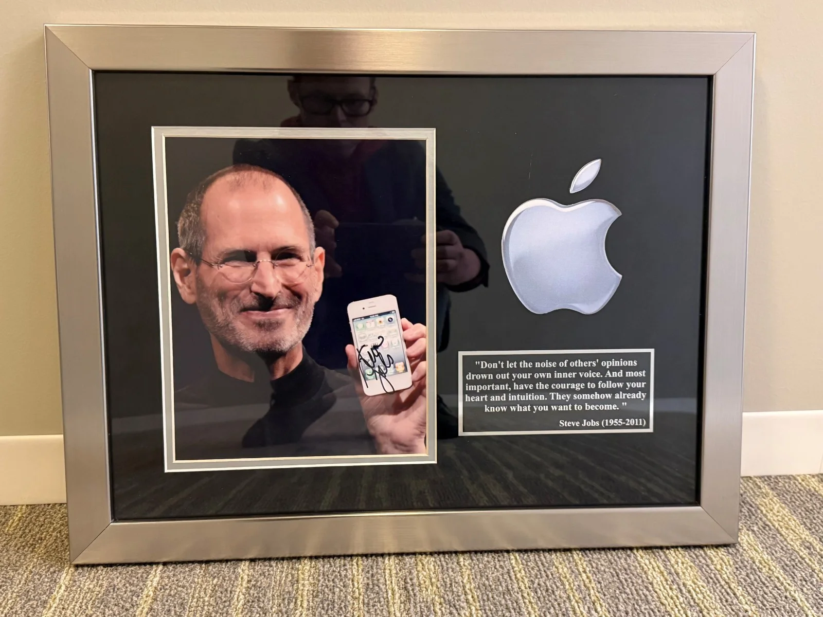 Steve Jobs Signed Picture and Frame, image 4