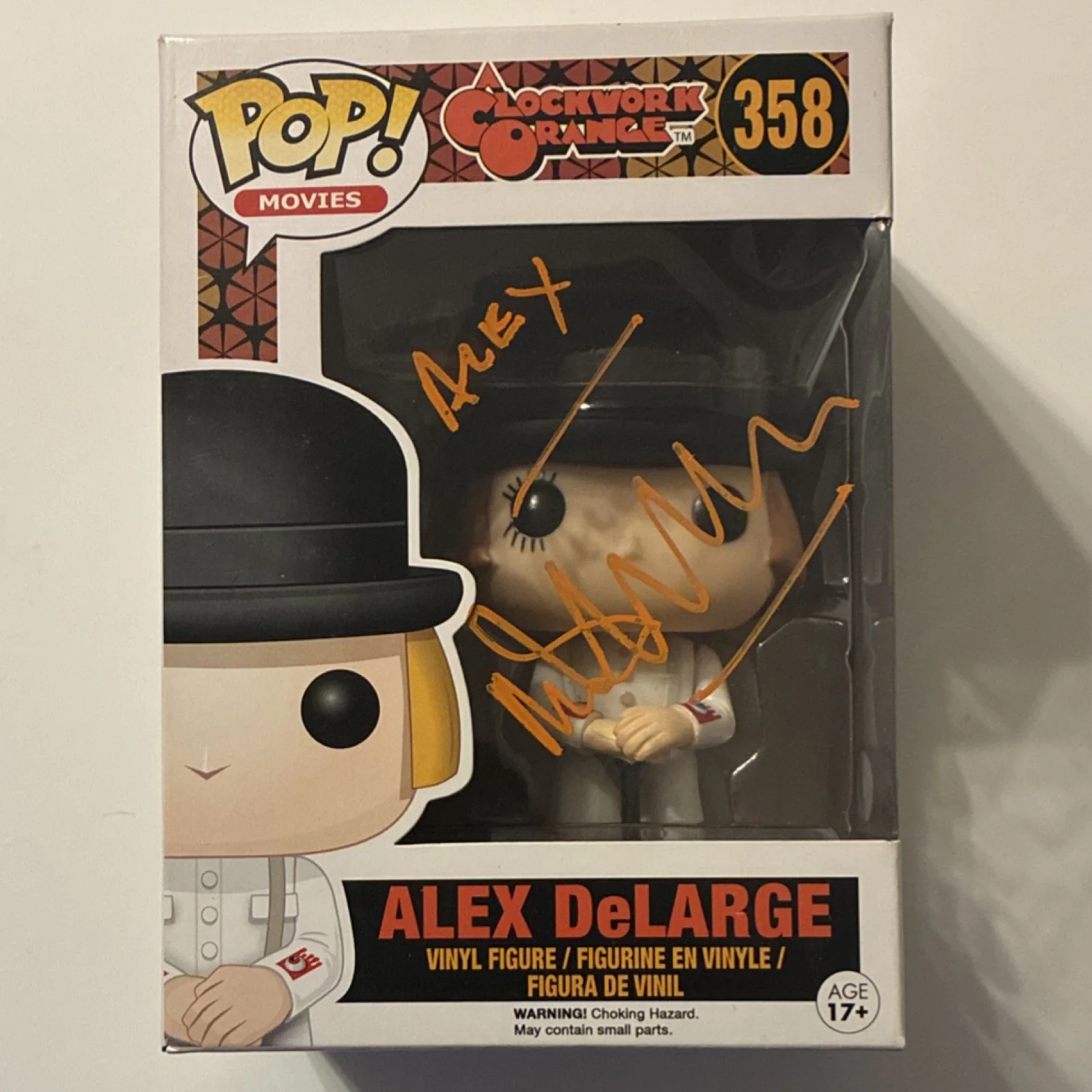 Malcolm McDowell — Funko Pop Clockwork Orange Alex DeLarge #358 Signed Figure JSA Malcolm McDowell, image 2