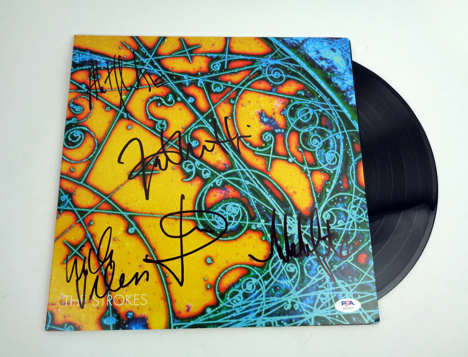 The Strokes — The Strokes Full Band Signed Autograph Is This It Vinyl Record Album PSA/DNA COA, image 2