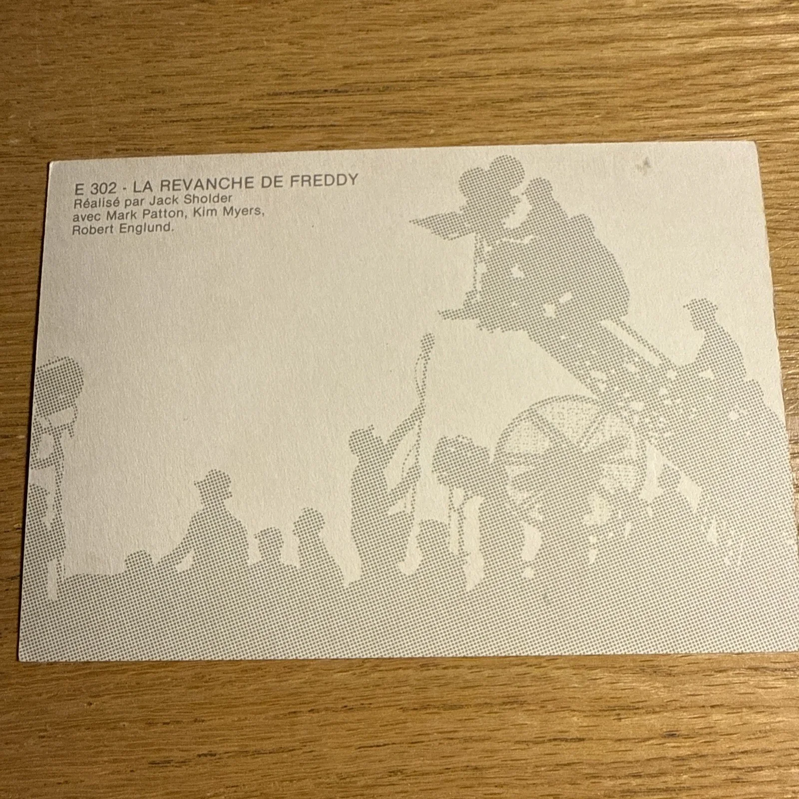 Nightmare on Elm Street 2 French Postcard Freddy Krueger Horror Movie Vintage, изображение 2