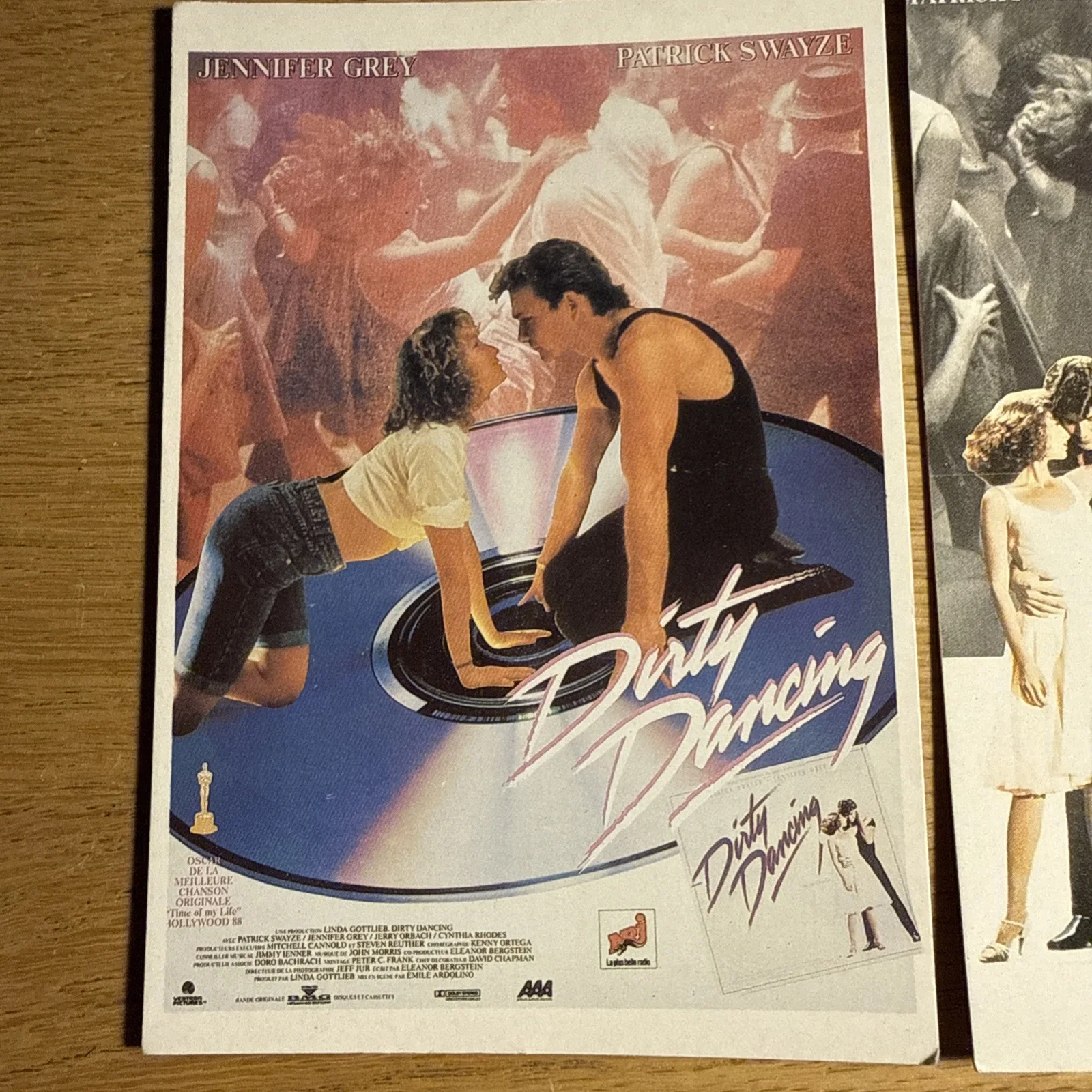 Dirty Dancing French Postcards Set of 2 Patrick Swayze Jennifer Grey Vintage 80s, изображение 2
