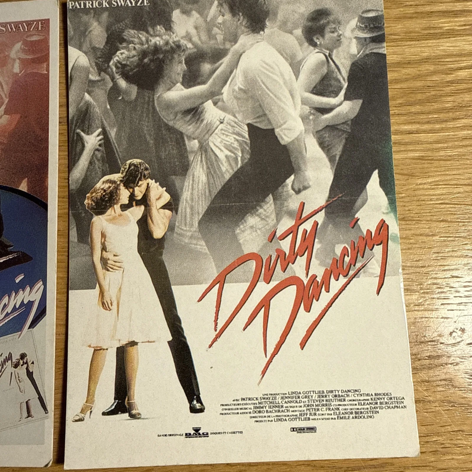 Dirty Dancing French Postcards Set of 2 Patrick Swayze Jennifer Grey Vintage 80s, изображение 3