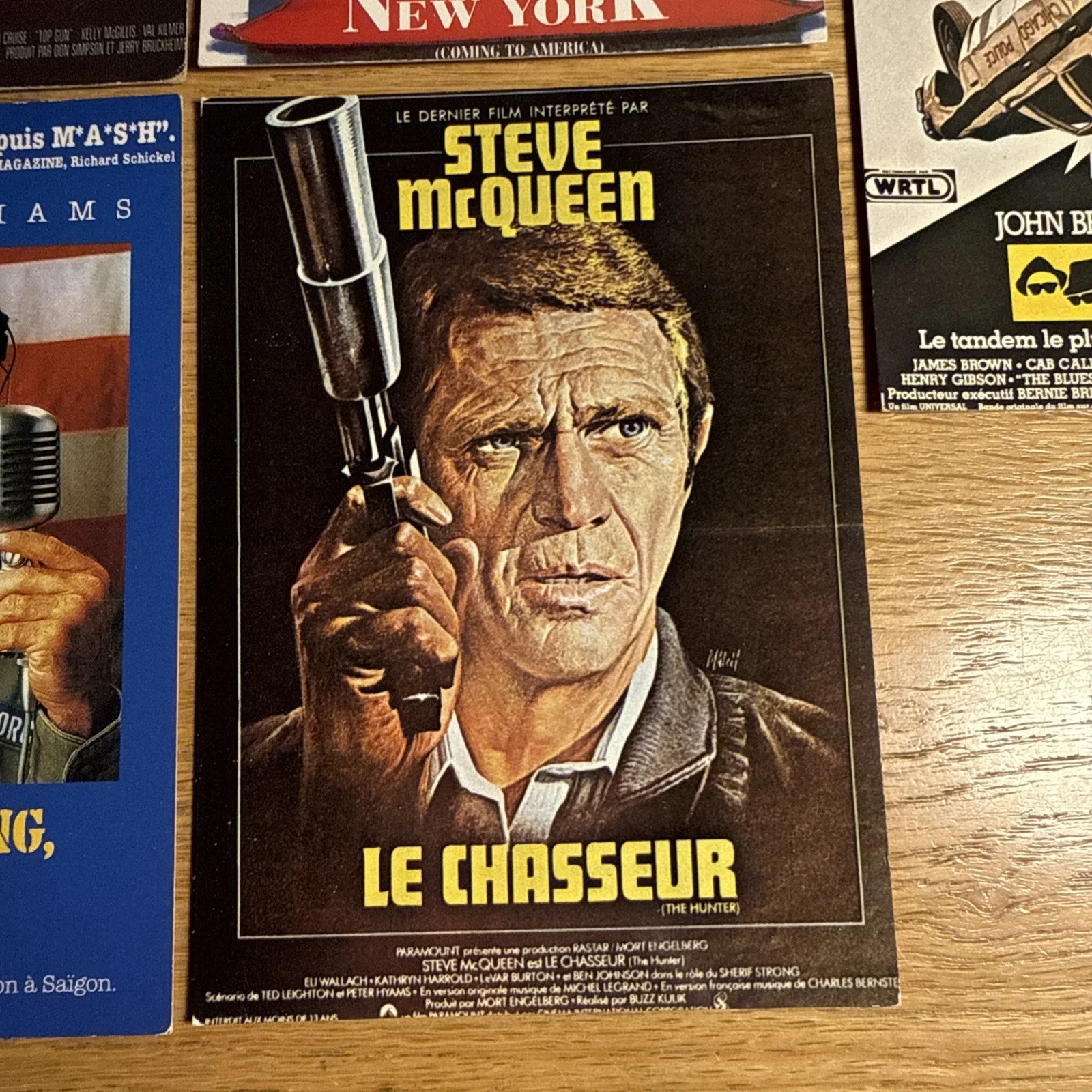 Vintage 1980s Movie Postcards x5 Top Gun Blues Brothers McQueen Murphy Set, изображение 3