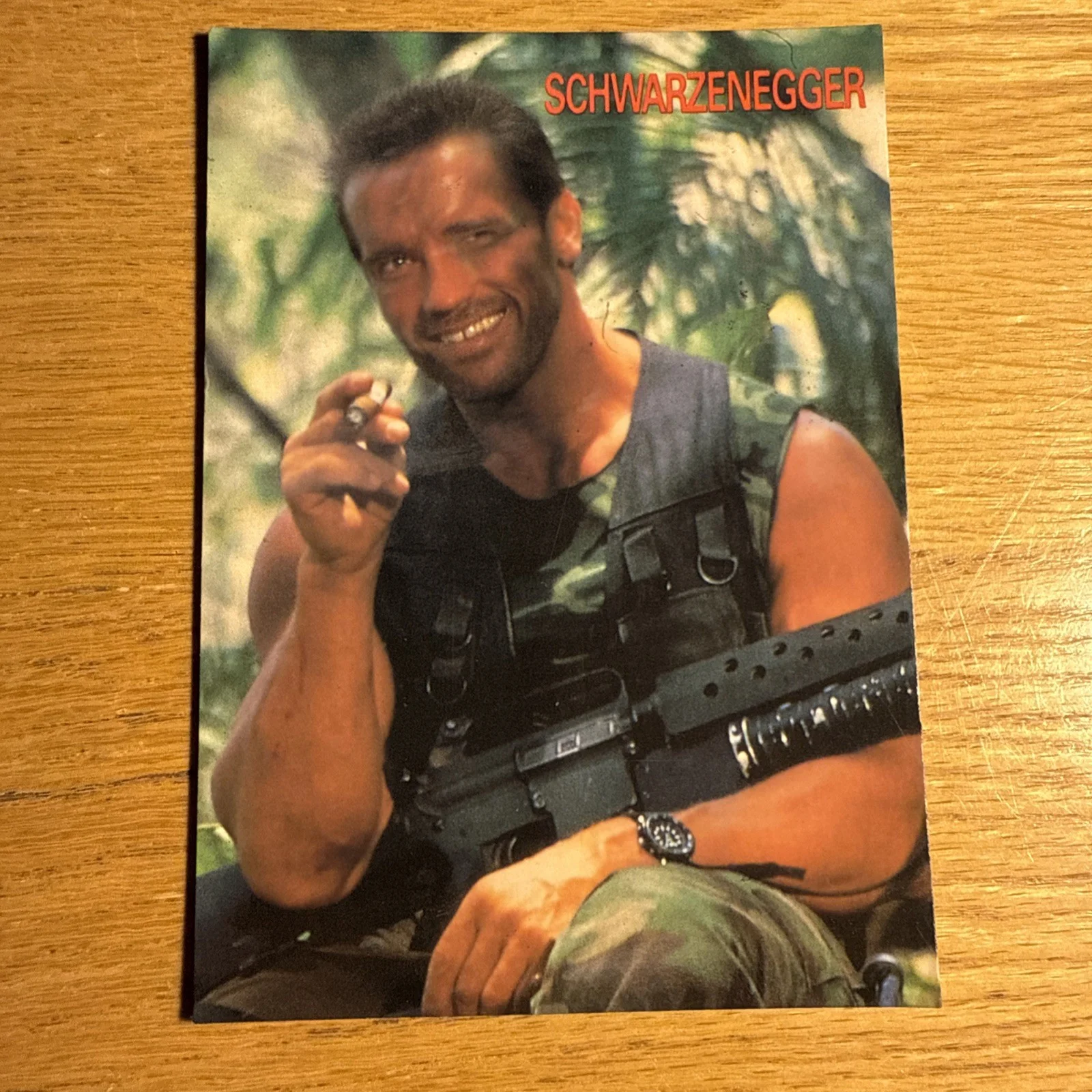 Arnold Schwarzenegger French Postcards Set of 3 Commando Running Man Vintage, image 4