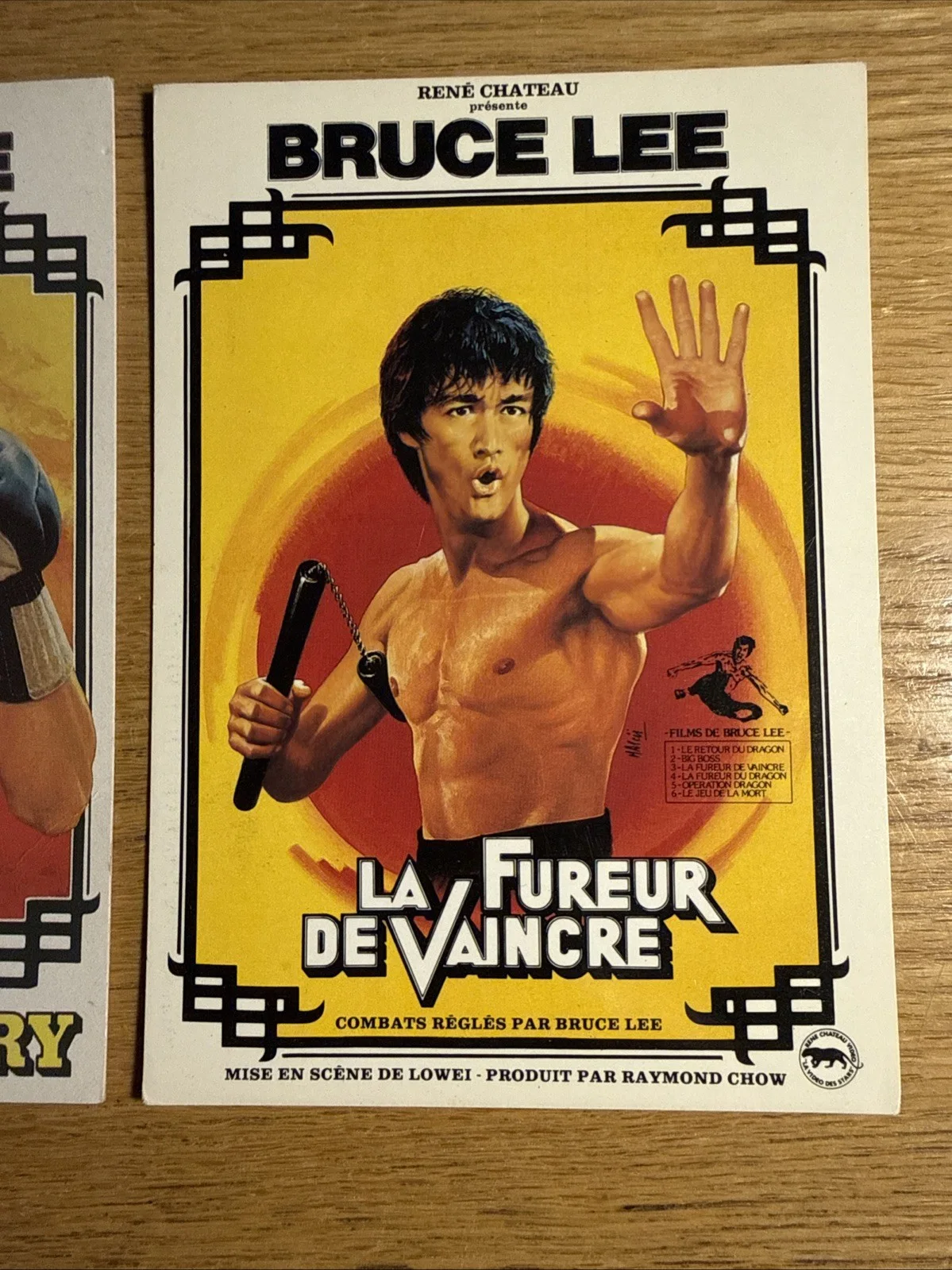 Vintage Bruce Lee French Postcards Set X2 Bruce Lee Story & La Fureur de Vaincre, изображение 3