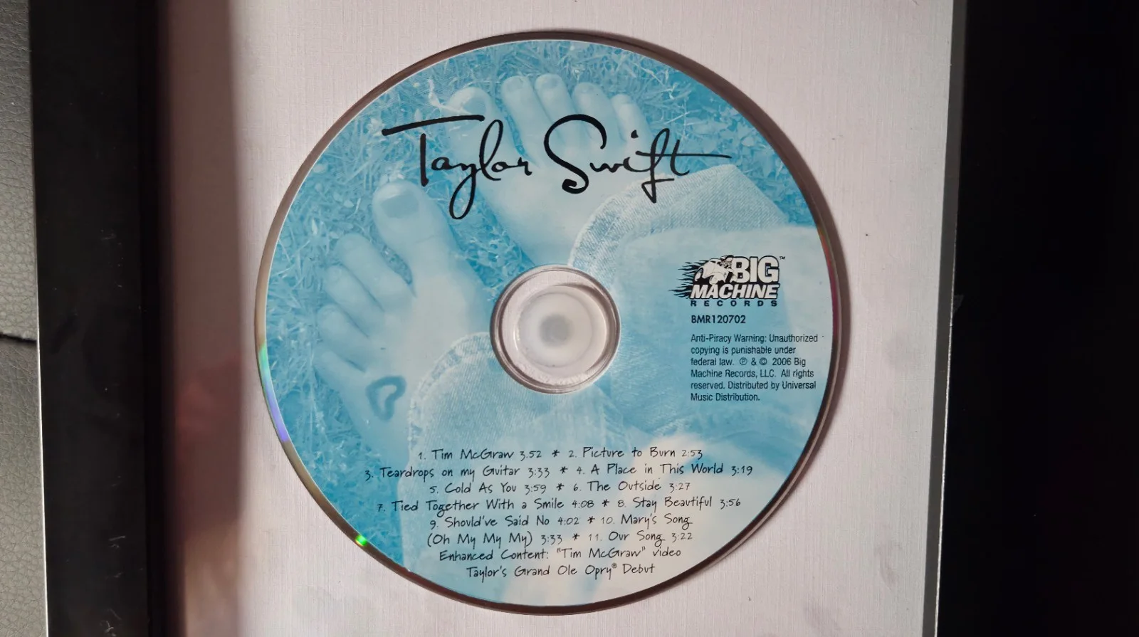 Taylor Swift Signed Autograph Debut Self-Titled CD Album FRAMED, image 3
