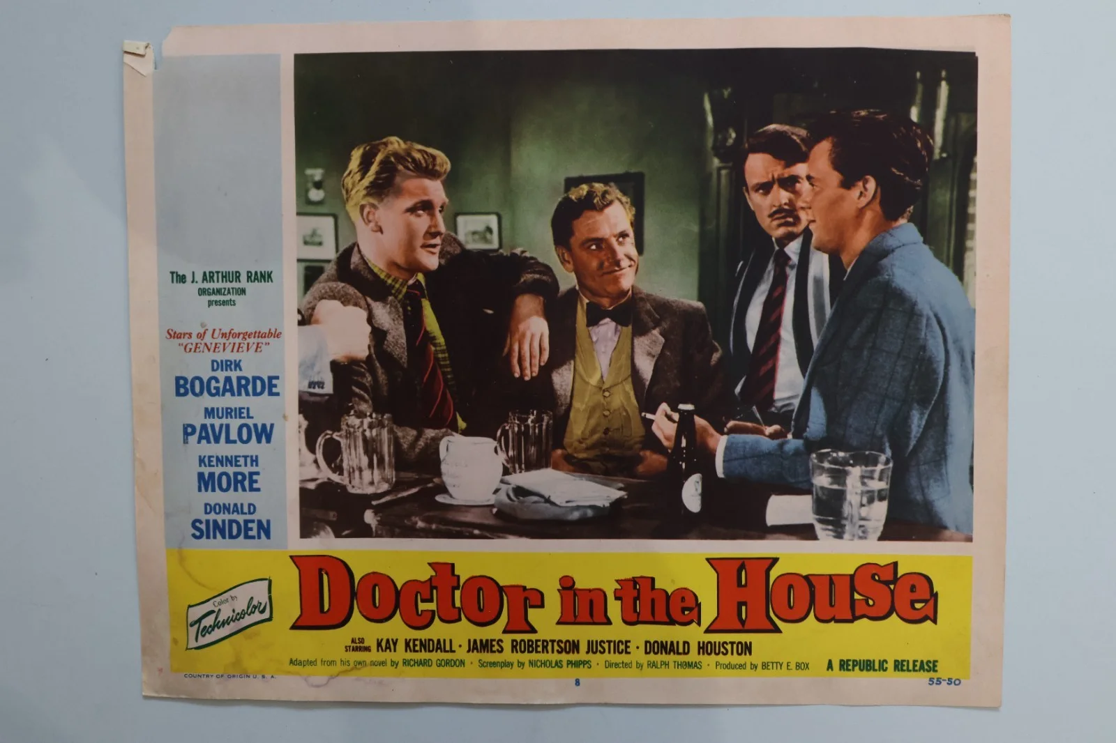 Doctor in the House 8 US lobby Cards 1955 Dirk Bogorde Kay Kendall Kenneth More, изображение 2