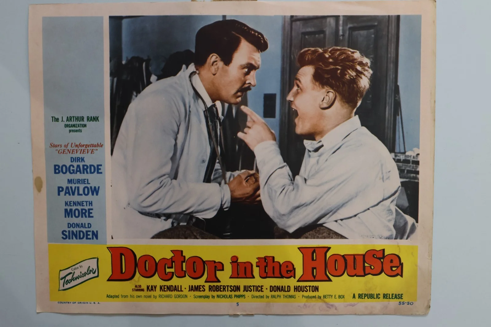 Doctor in the House 8 US lobby Cards 1955 Dirk Bogorde Kay Kendall Kenneth More, изображение 5