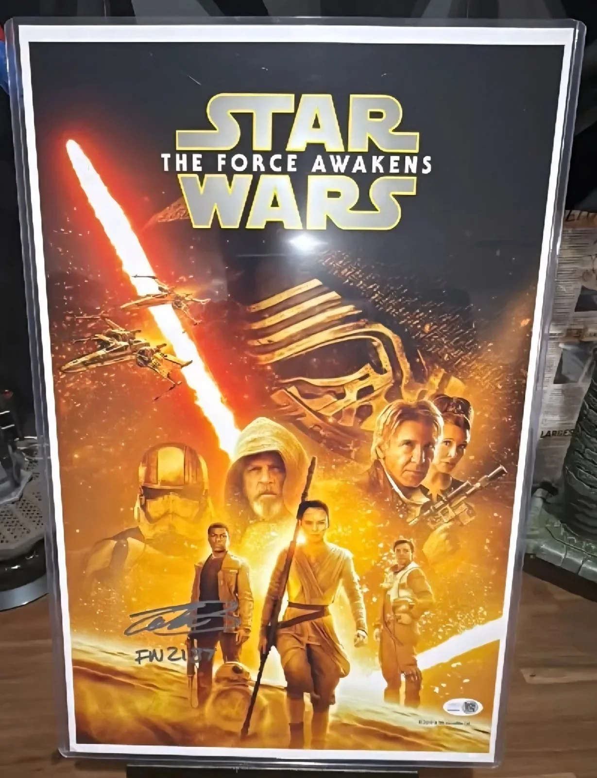 John Boyega — Star Wars: the Force Awakens John Boyega Auto Signed 11x17 Photo JSA COA FN-2187