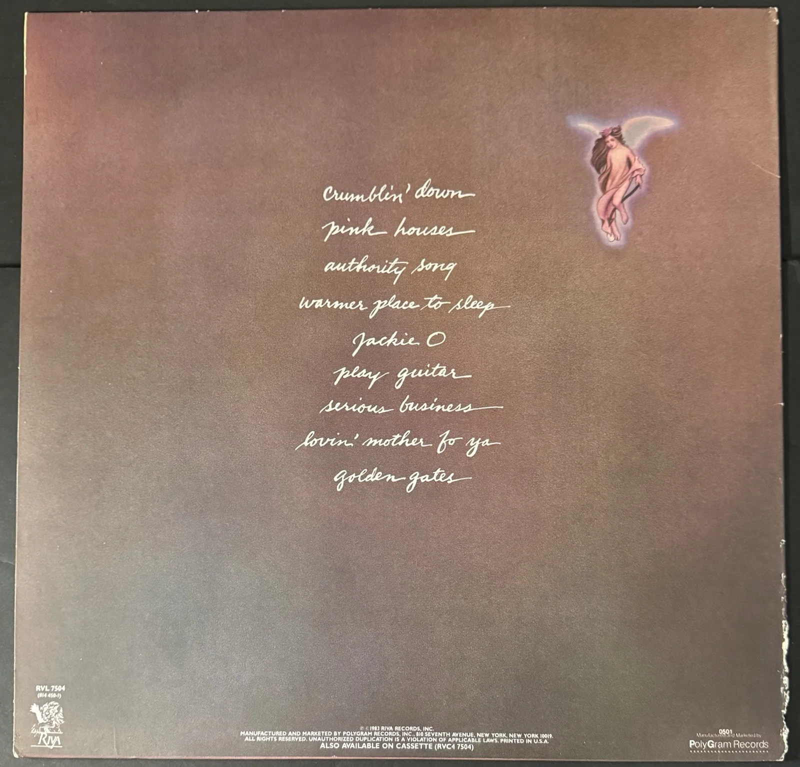 John Cougar Mellencamp Signed Autographed Vinyl Album Uh-huh Psa/Dna, изображение 3