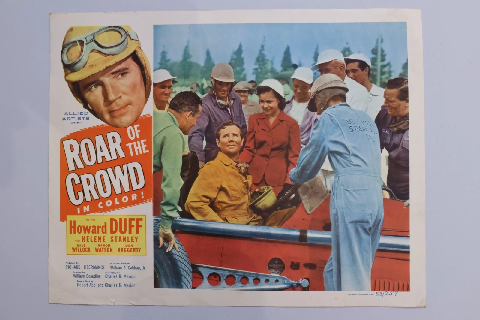 Roar of the Crowd 7 US lobby Cards 1953 Howard Duff Helene Stanley, image 2
