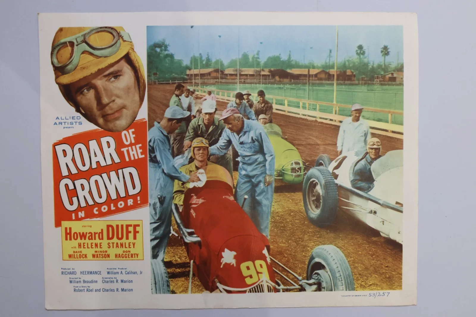 Roar of the Crowd 7 US lobby Cards 1953 Howard Duff Helene Stanley, image 3