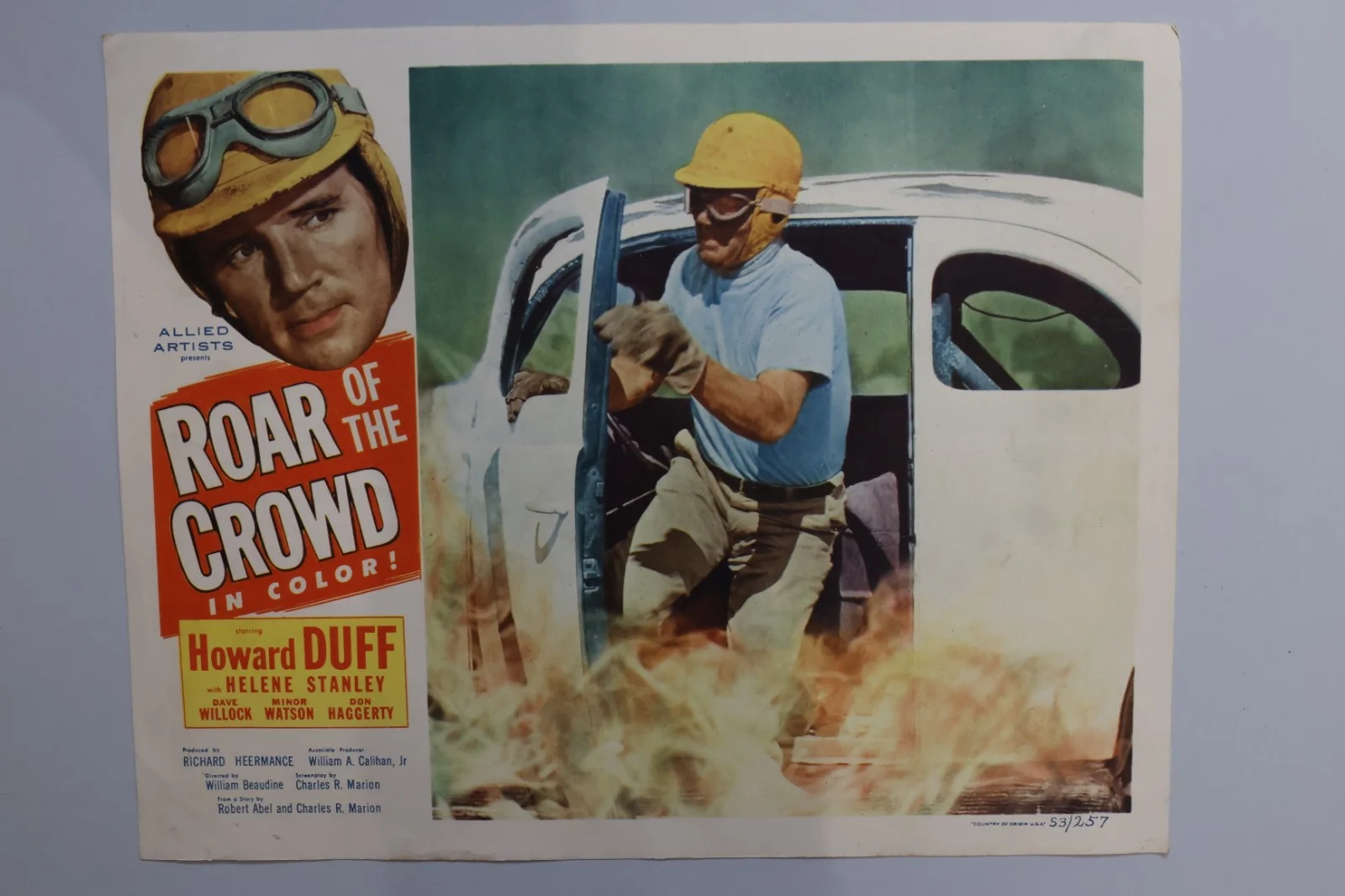 Roar of the Crowd 7 US lobby Cards 1953 Howard Duff Helene Stanley, image 4