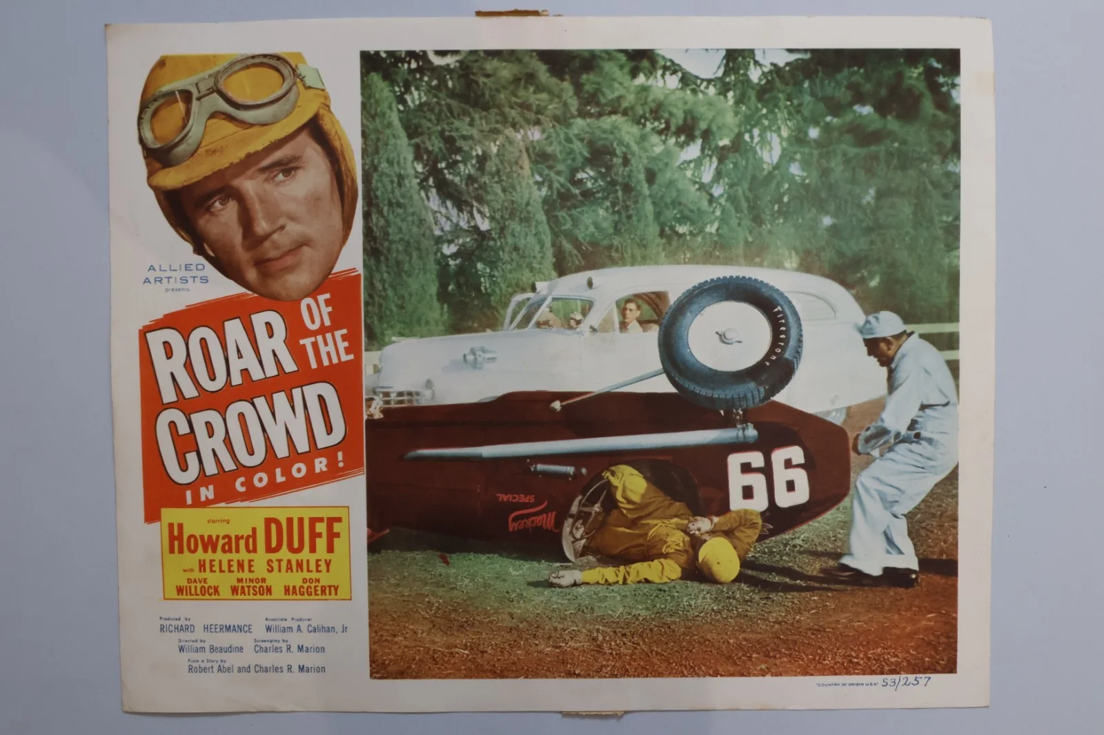 Roar of the Crowd 7 US lobby Cards 1953 Howard Duff Helene Stanley, image 5