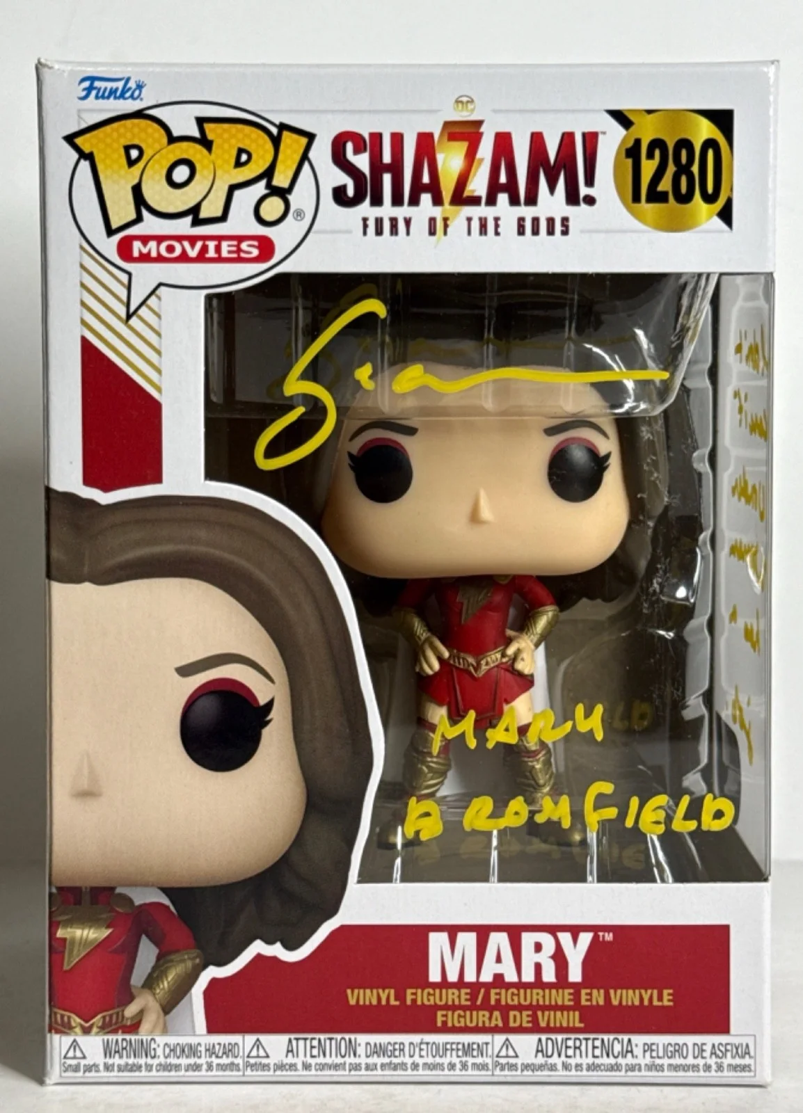 Grace Caroline Currey — Grace Caroline Currey Signed Mary Shazam! Funko #1280 PSA SWAU
