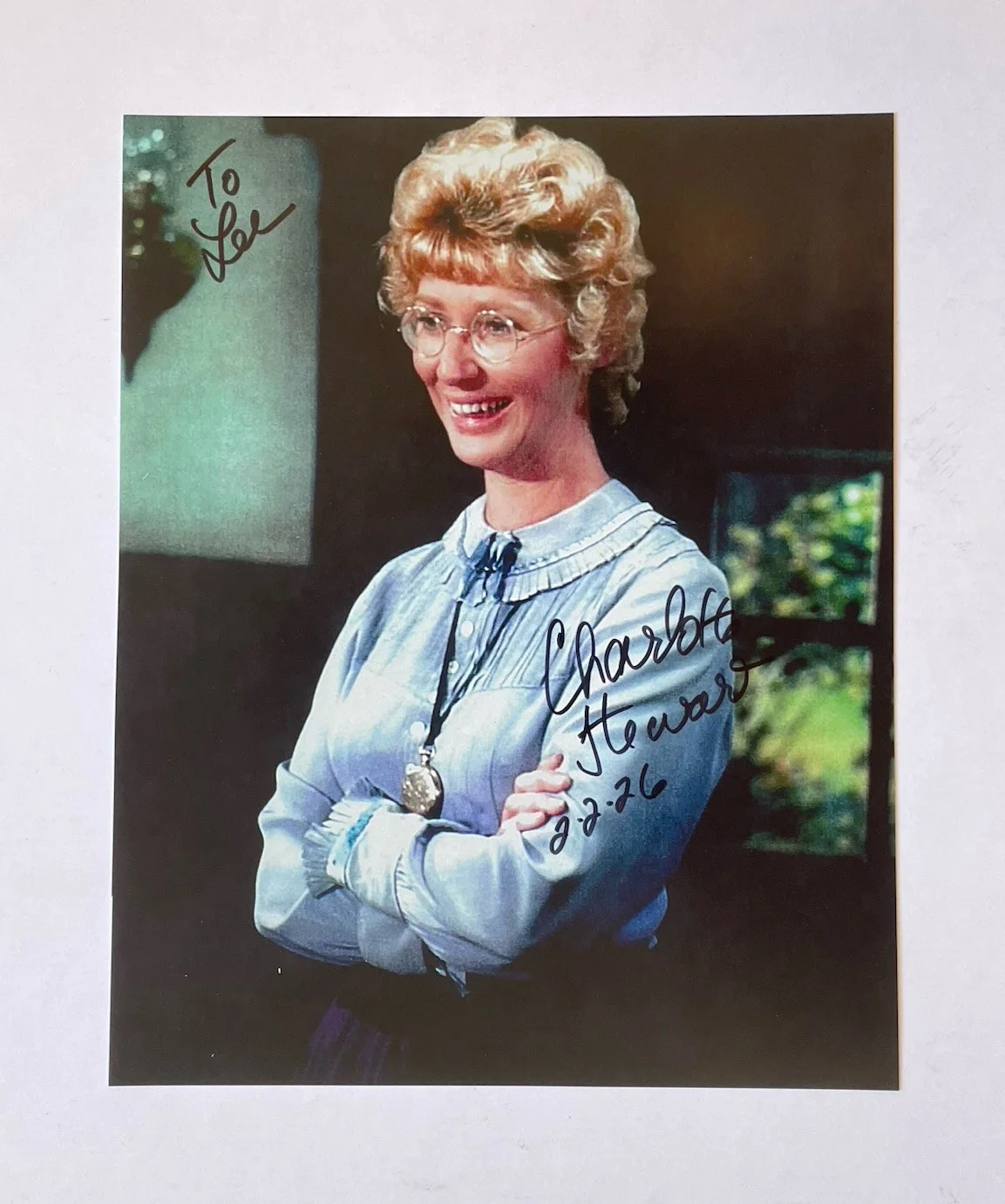 Charlotte Stewart — Charlotte Stewart Authentic Signed 8x10 Photo Autograph Little House On Prairie