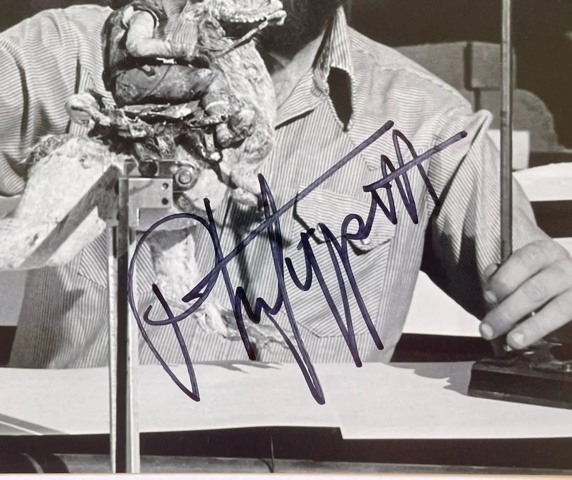 Phil Tippett — Phil Tippett Hand signed 8x10 photo Star Wars Visual Effects, image 2