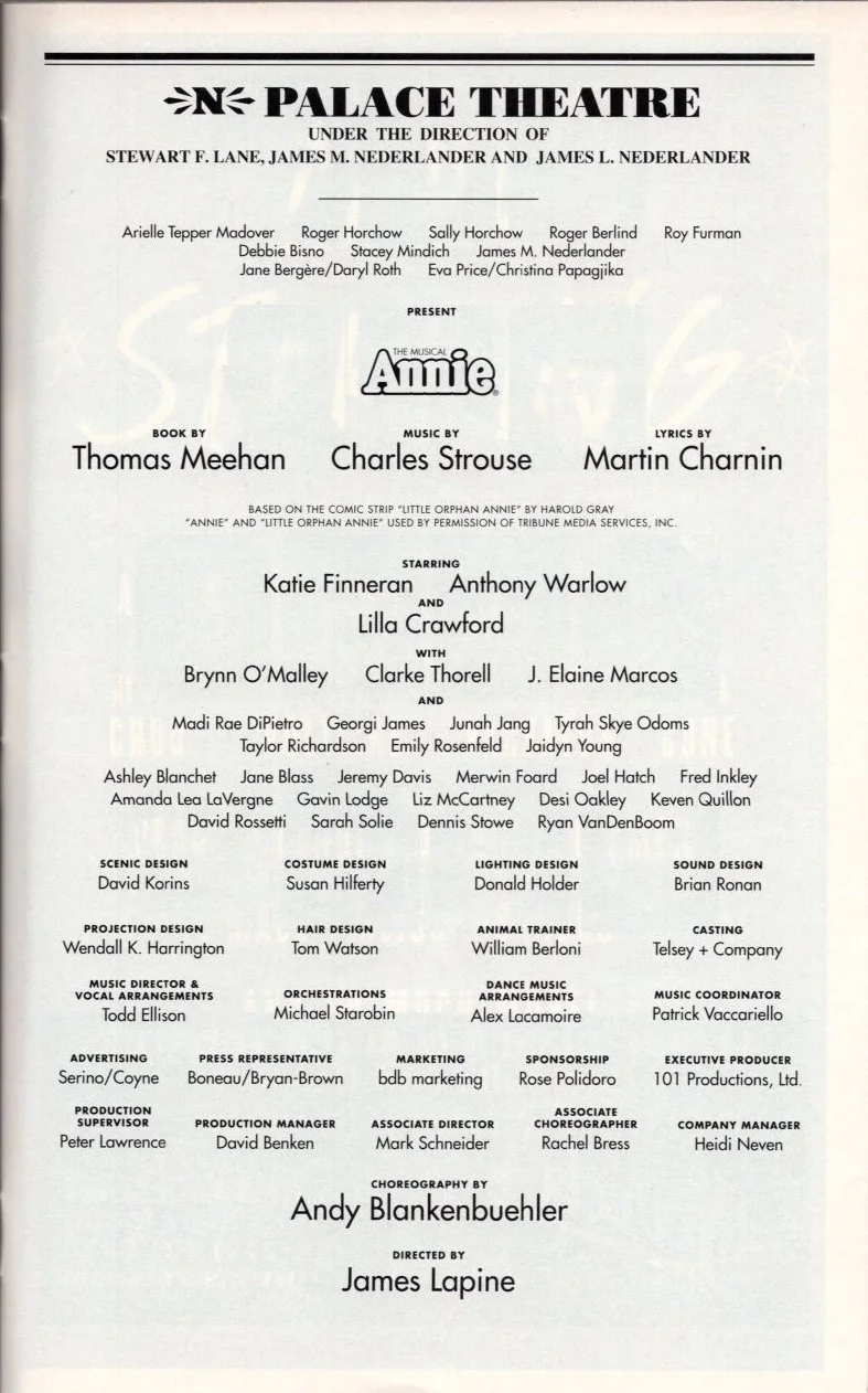 Cast — Annie Signed Autographed Cast Playbill, image 2
