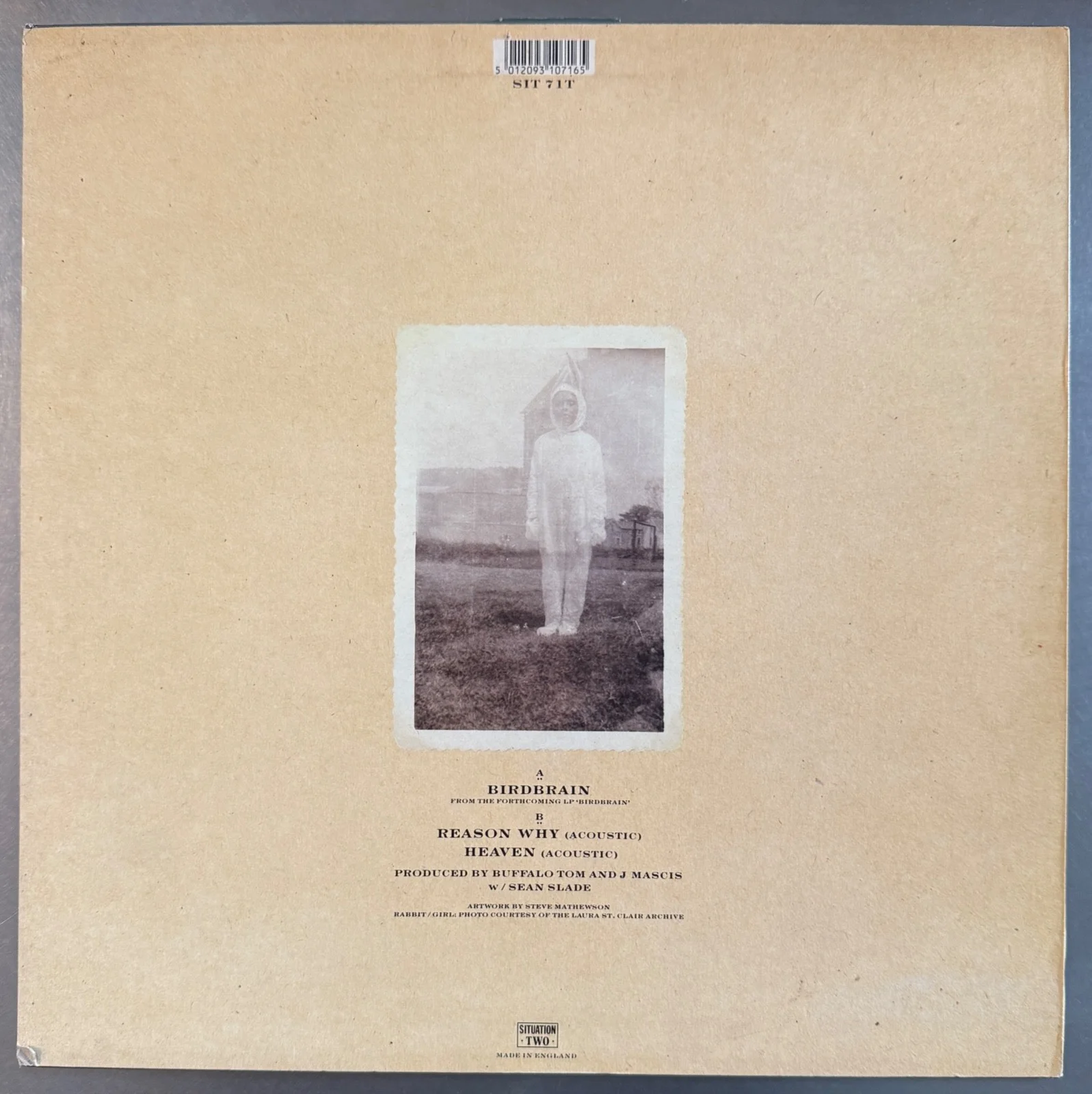 Buffalo Tom : Birdbrain 12" fully signed autographed vinyl ( Lp Sugar Bob Mould, image 2