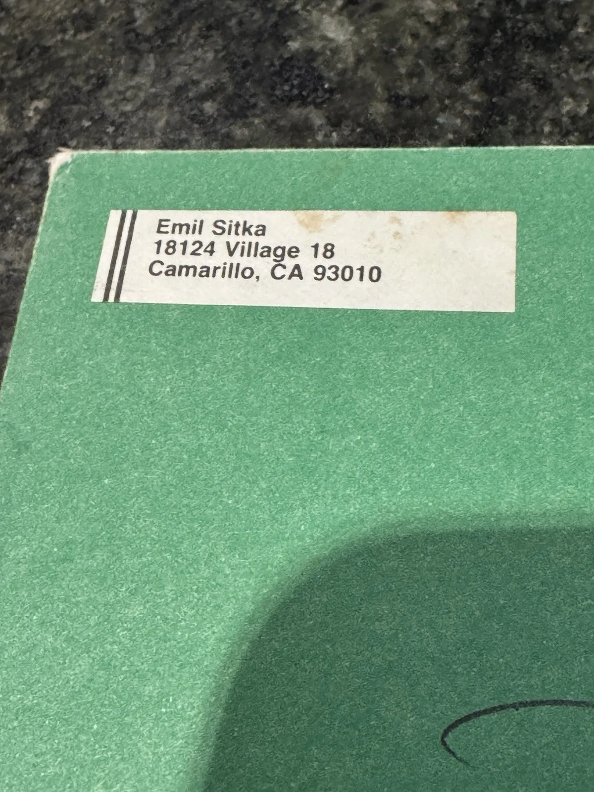 3 Stooges Emil Sitka Signed greeting Card 1988 W/Envelope, image 3
