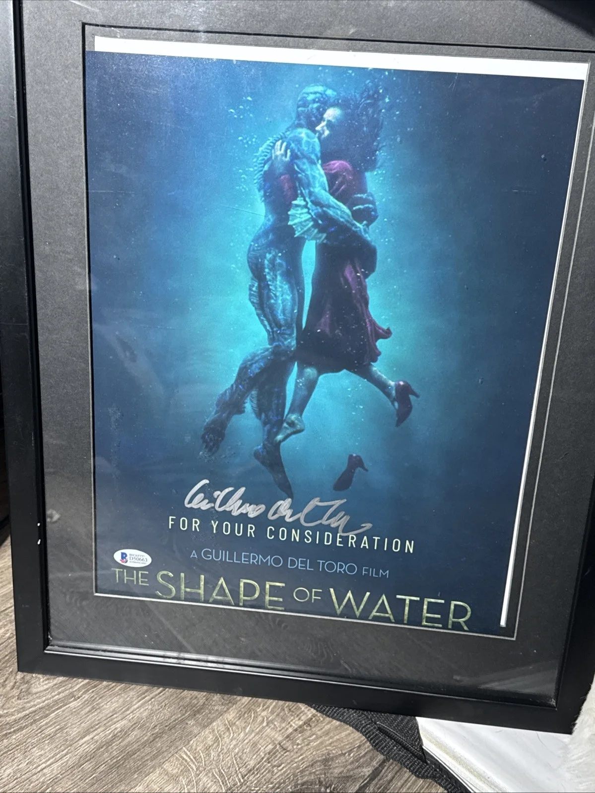Framed Guillermo Del Toro Signed 12x18 Photo Shape Of Water Authentication, изображение 2