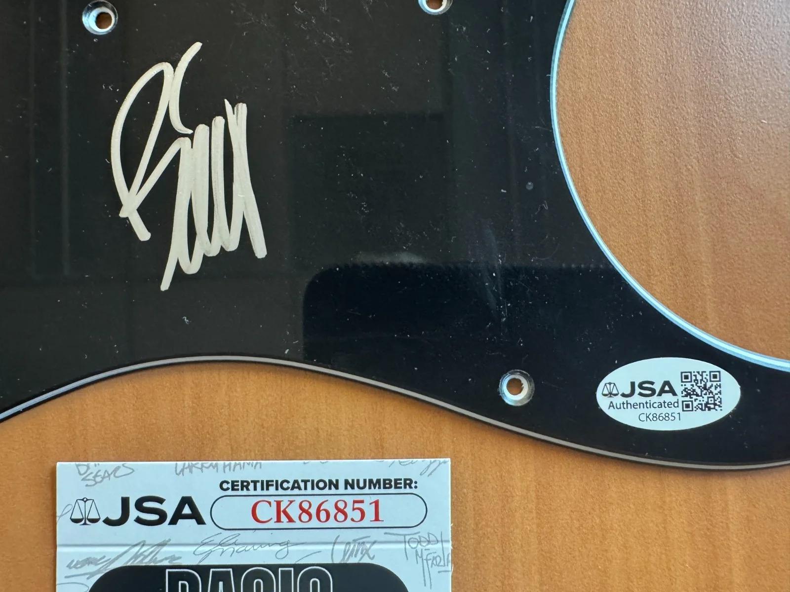 Billy Gibbons ZZ Top Signed Autographed Guitar Pickguard Pick Guard JSA COA, image 2