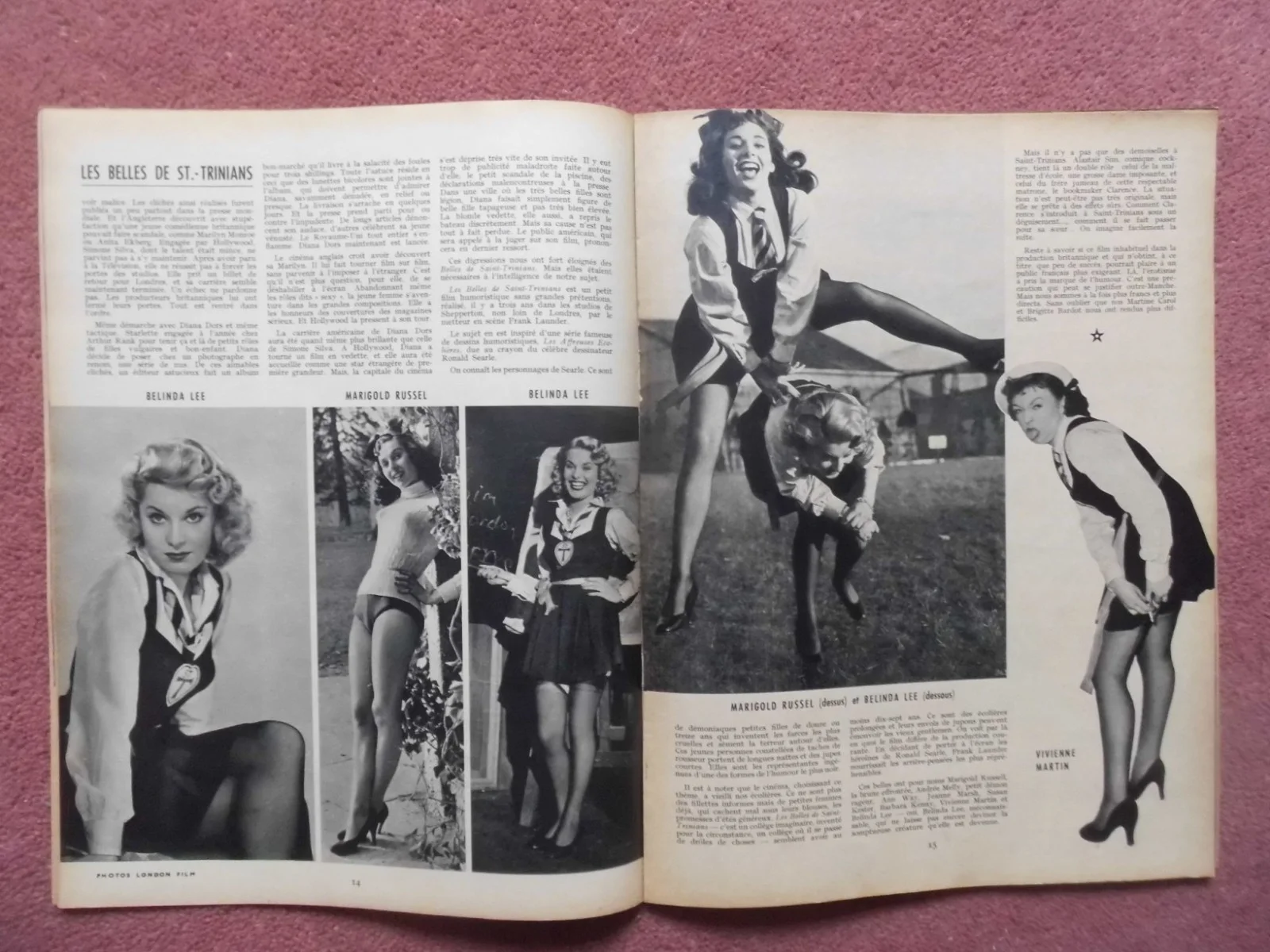 FROU FROU (1950s) French mag ANITA EKBERG, BELINDA LEE, ELSA MARTINELLI, изображение 2