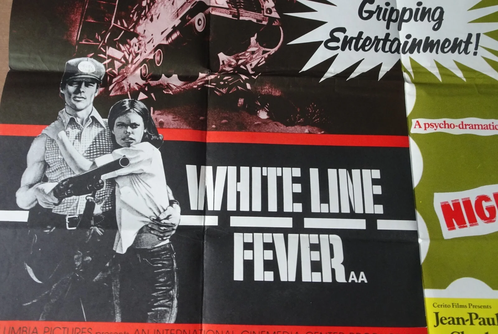 White line Fever The Night caller Poster Quad 1975 Jan Michael Vincent Belmondo, изображение 2