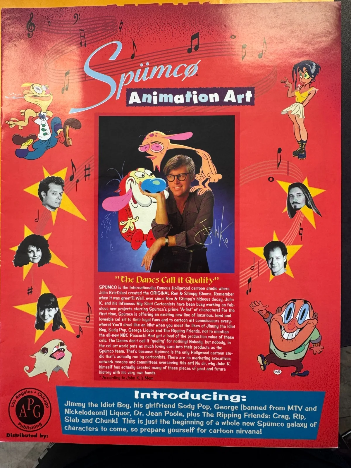 John K — JOHN K THE REN & STIMPY SHOW HAND DRAWN ORIGINAL SIGNED 16x12 ART SKETCH-RARE!!, изображение 2