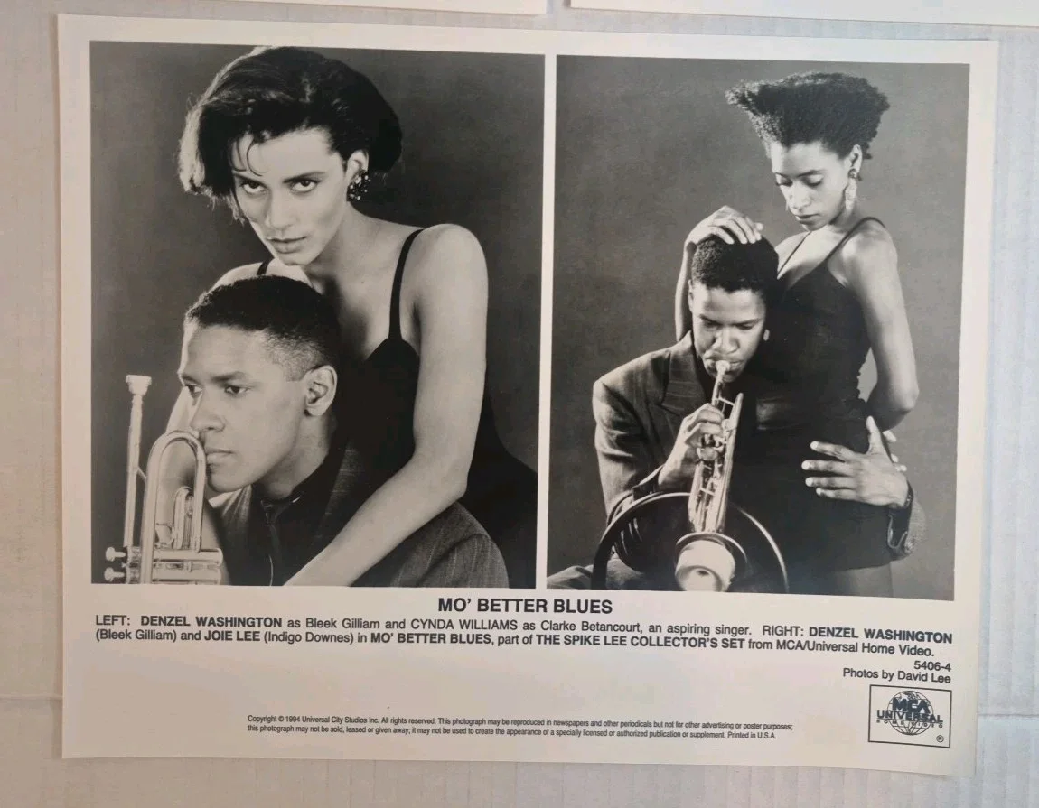 3-1994 MO' BETTER BLUES 8 X 10 B & W Press Photos Denzel Washington Spike Lee, image 2