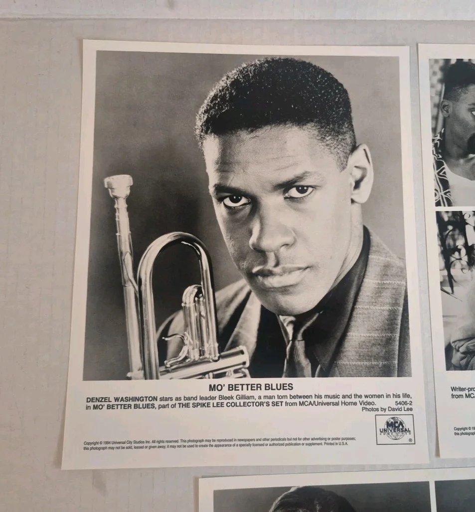 3-1994 MO' BETTER BLUES 8 X 10 B & W Press Photos Denzel Washington Spike Lee, image 3